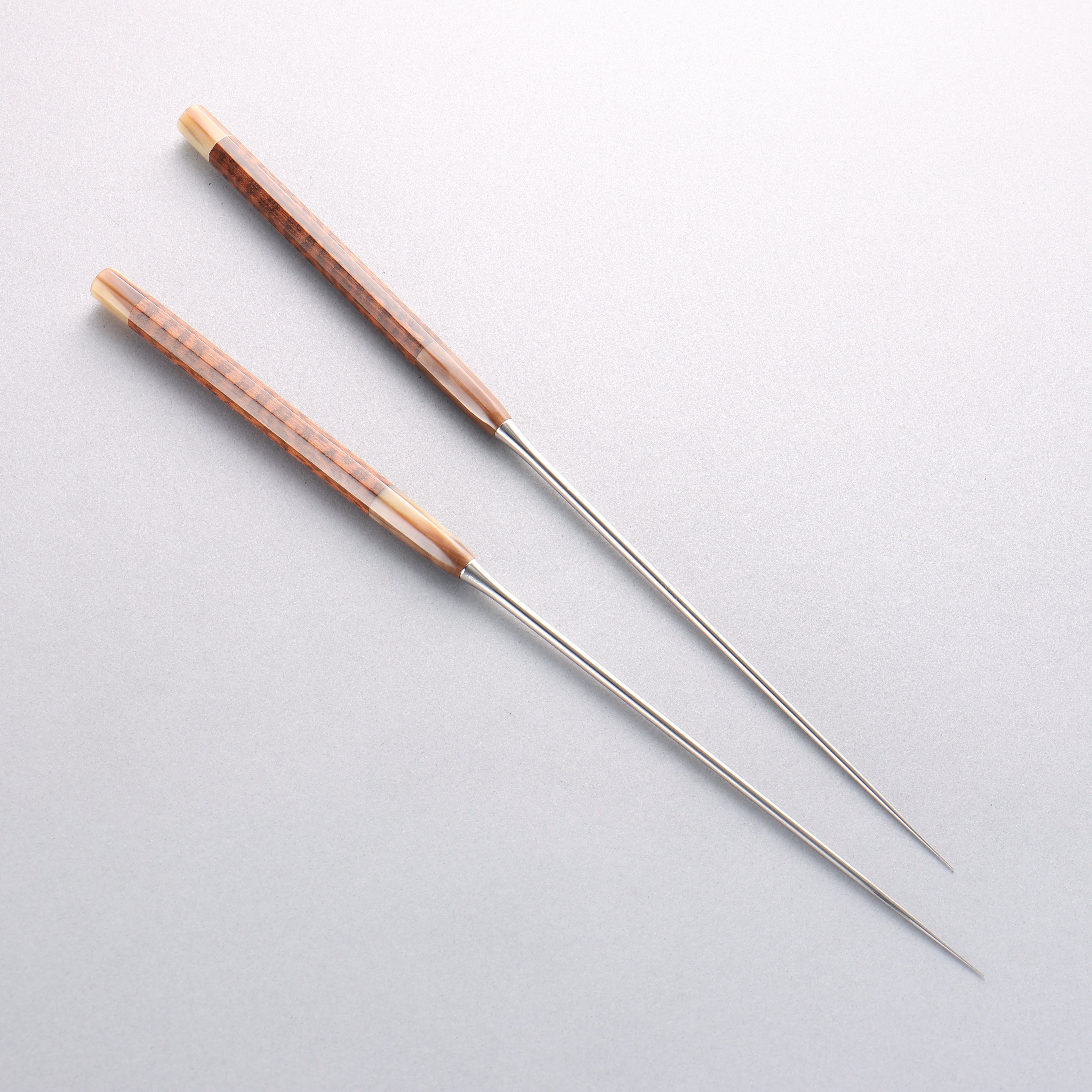 Stainless Steel Moribashi Snakewood (with Double Marble Horns) Handle 165mm - Japanny - Best Japanese Knife