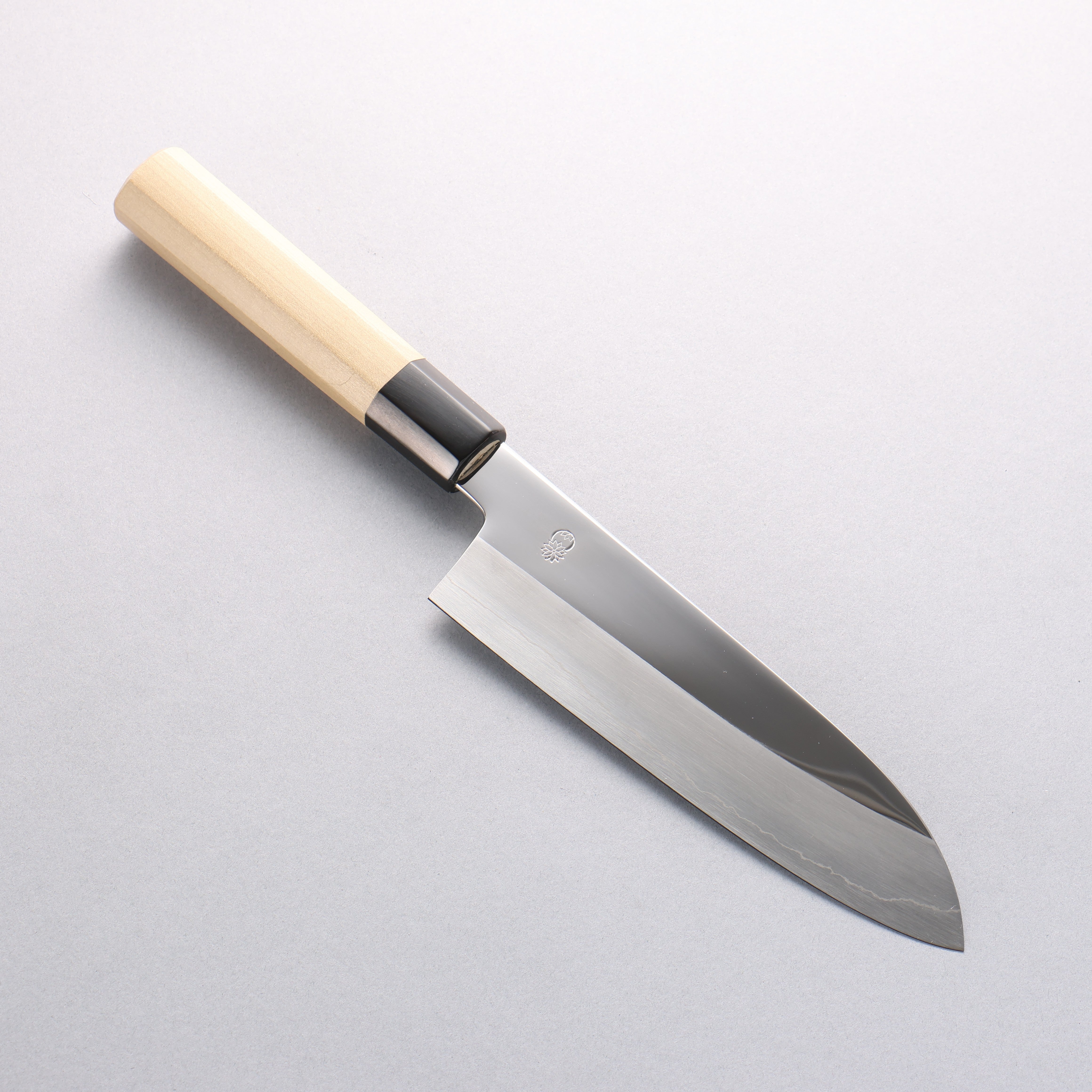 Choyo Silver Steel No.3 Mirrored Finish Santoku 180mm Magnolia Handle - Japanny - Best Japanese Knife