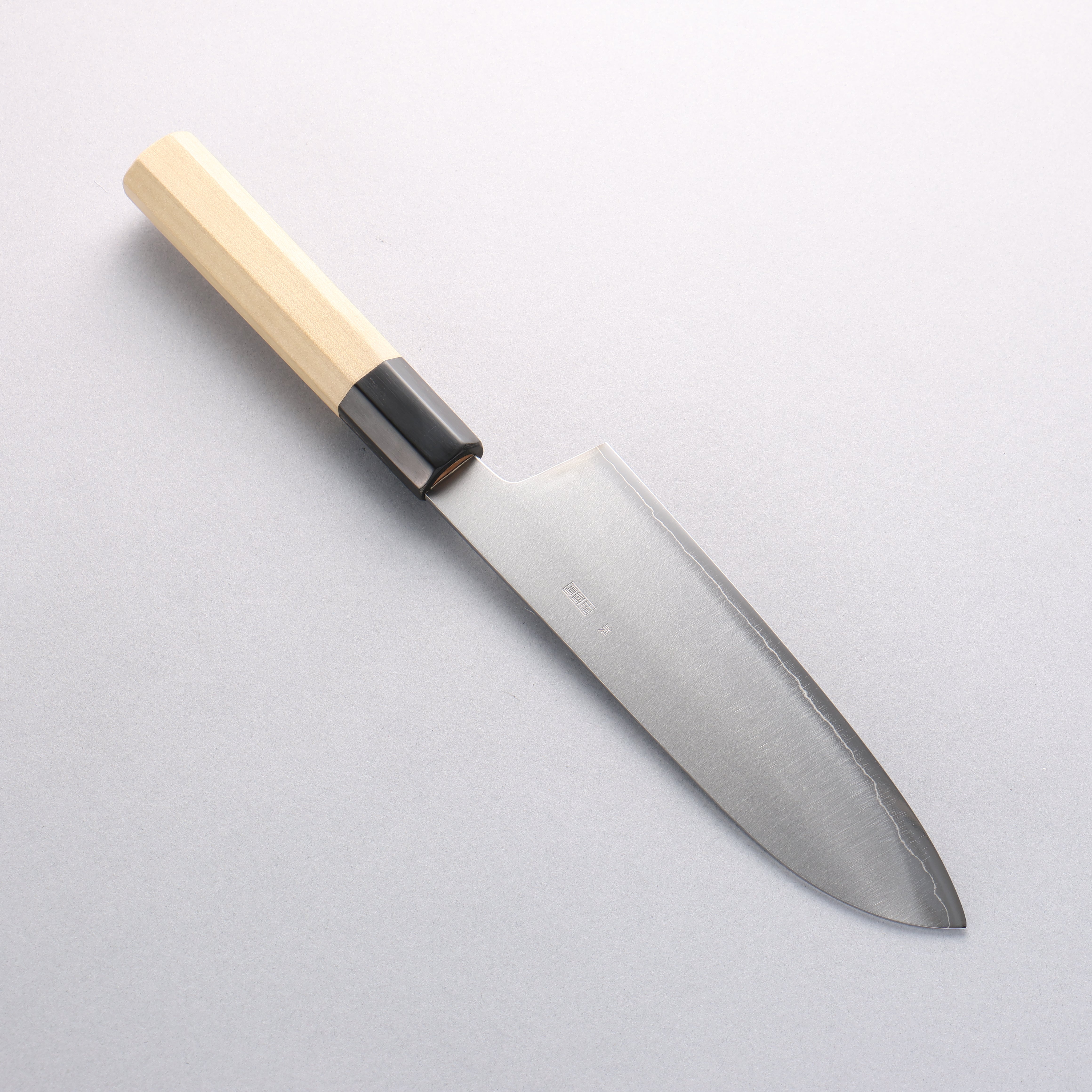 Kikuzuki Silver Steel No.3 Bokashi Santoku 180mm Magnolia Handle - Japanny - Best Japanese Knife