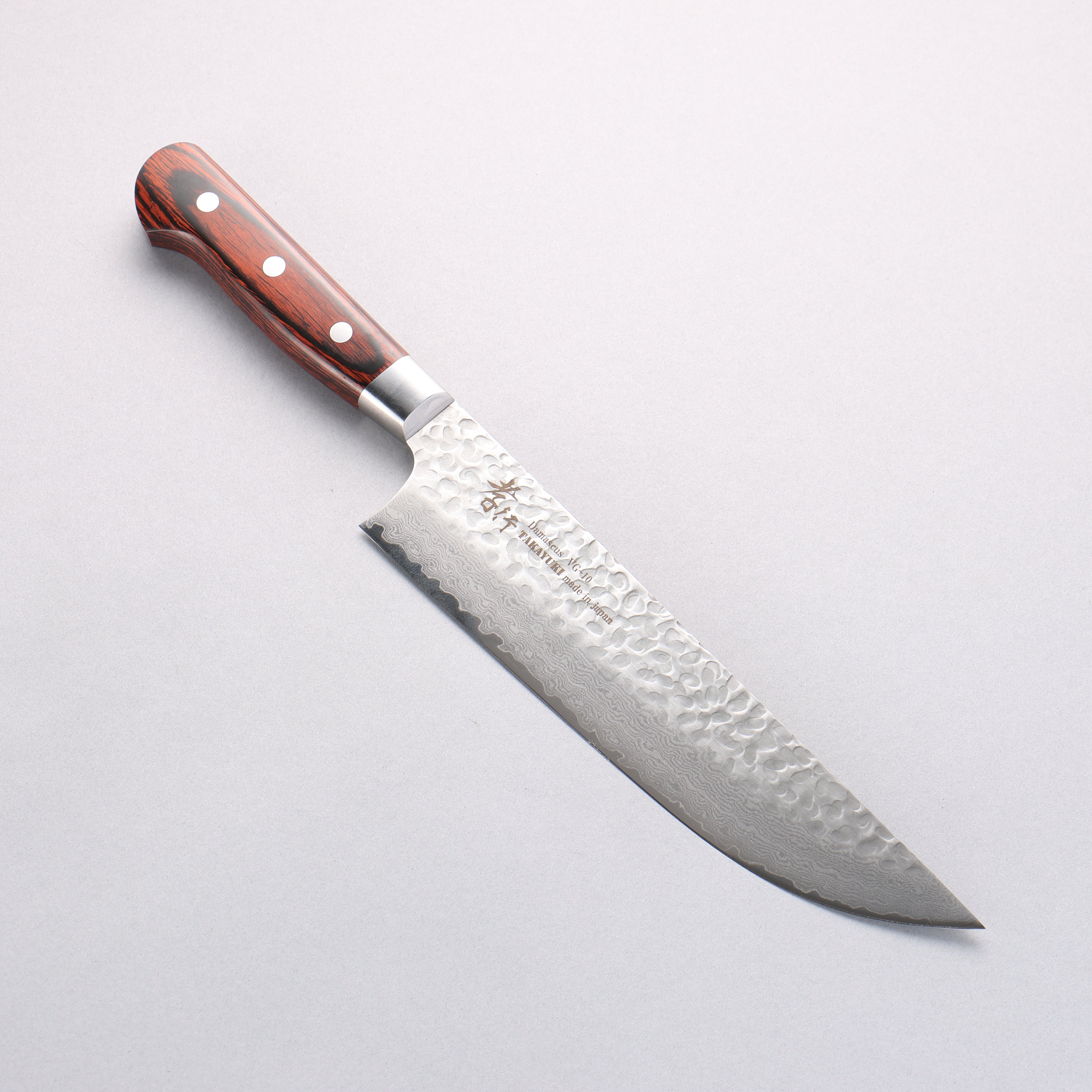 Sakai Takayuki VG10 33 Layer Damascus Butcher 210mm Mahogany Pakka wood Handle (Super Deal) - Japanny - Best Japanese Knife