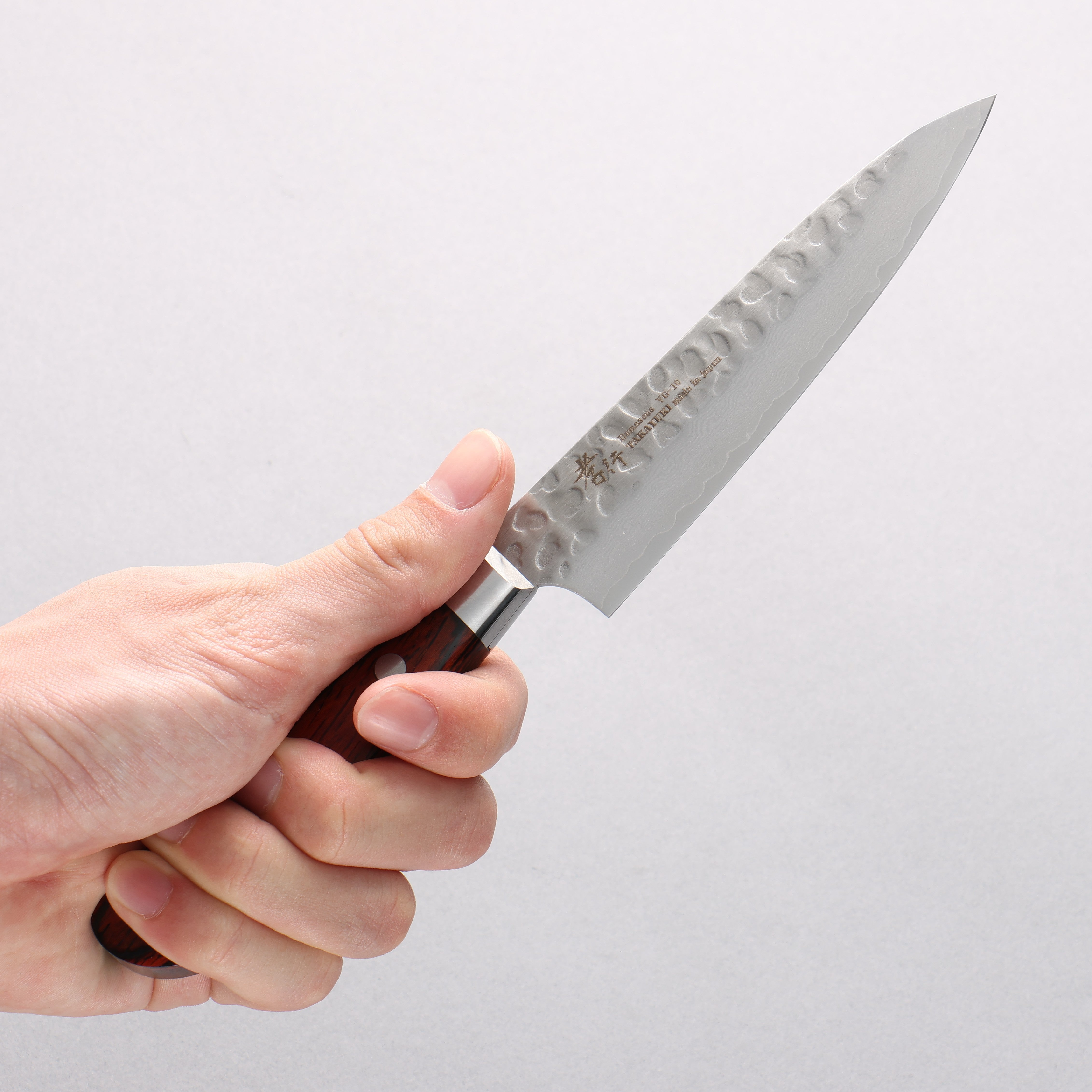Sakai Takayuki VG10 33 Layer Damascus Petty-Utility 120mm Mahogany Pakka wood Handle - Japanny - Best Japanese Knife