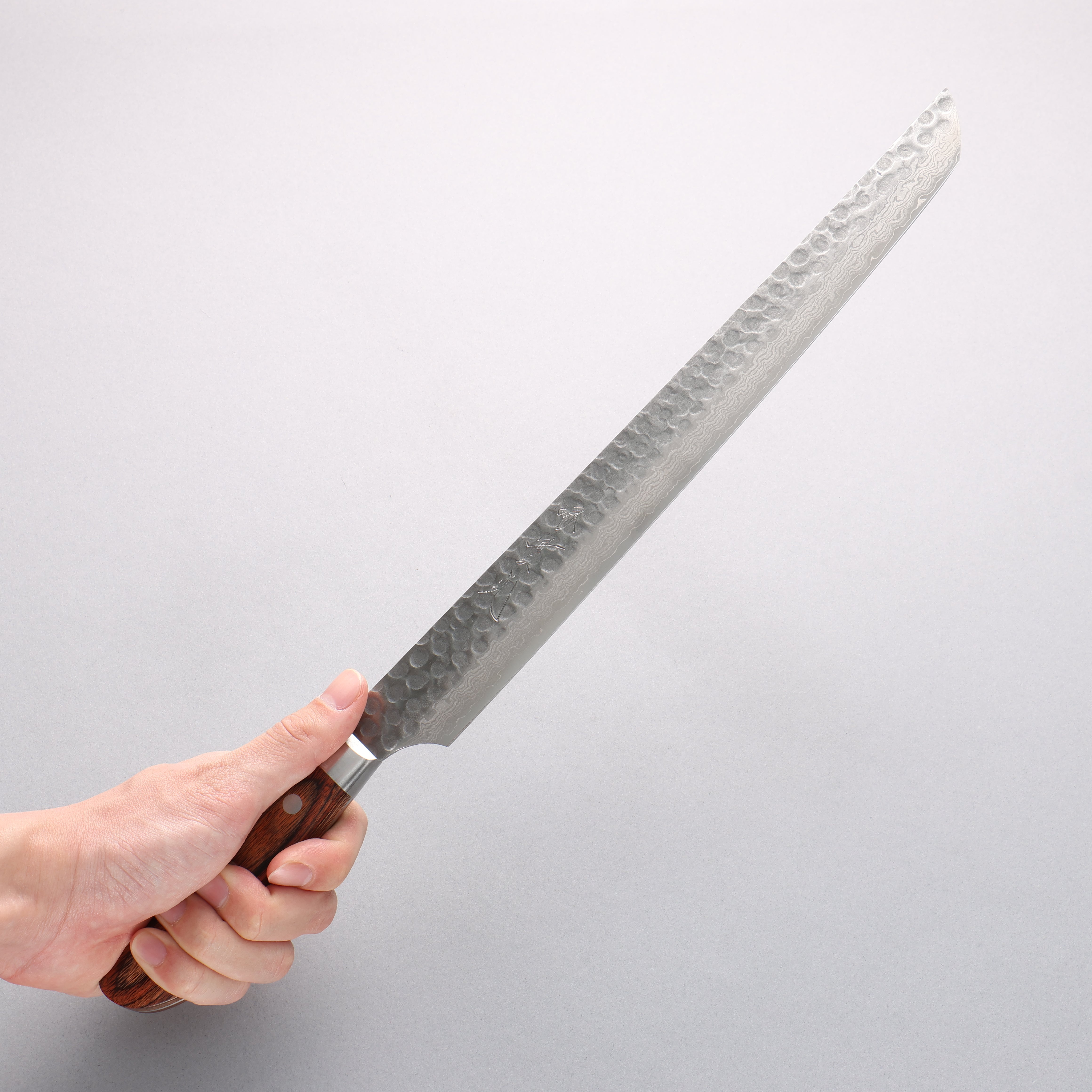 Jikko VG10 17 Layer Sakimaru Yanagiba 300mm Mahogany Handle - Japanny - Best Japanese Knife