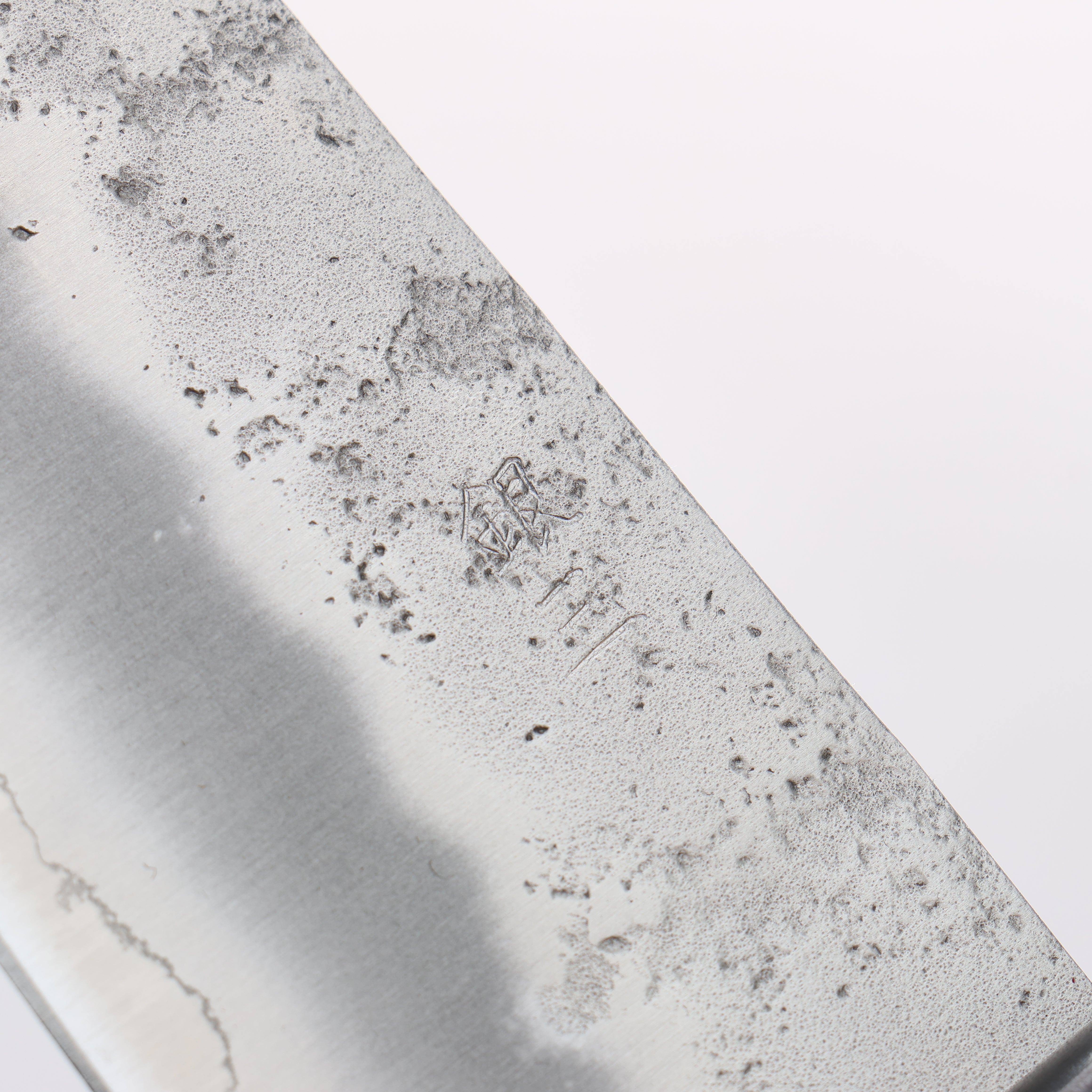 Oul Silver Steel No.3 Nashiji Santoku 180mm Purple Pakka wood Handle - Japanny - Best Japanese Knife