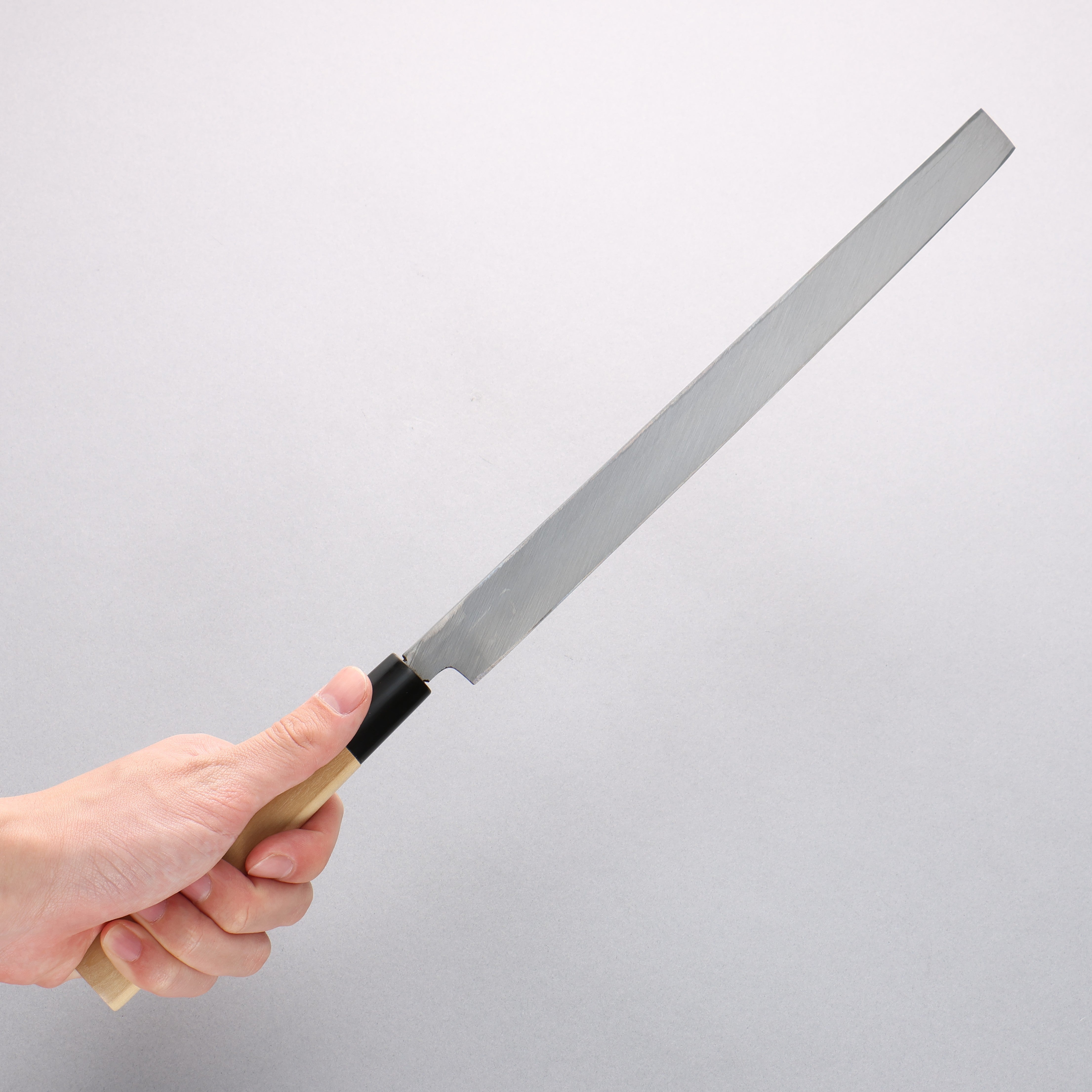 Sakai Takayuki [Left Handed] Kasumitogi White Steel Takohiki Magnolia Handle - Japanny - Best Japanese Knife