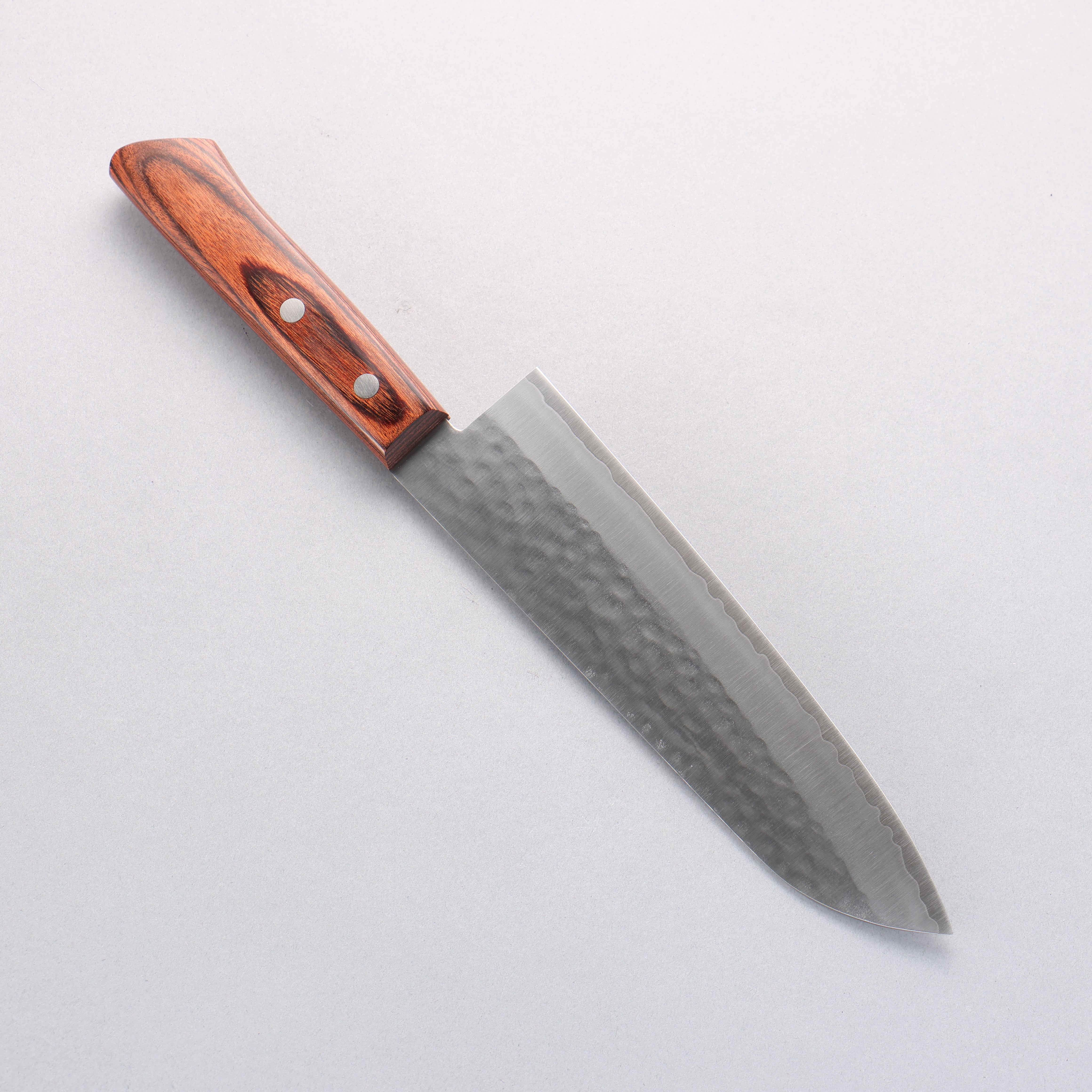 Kunihira VG1 Hammered Gyuto 180mm Mahogany Handle - Japanny - Best Japanese Knife
