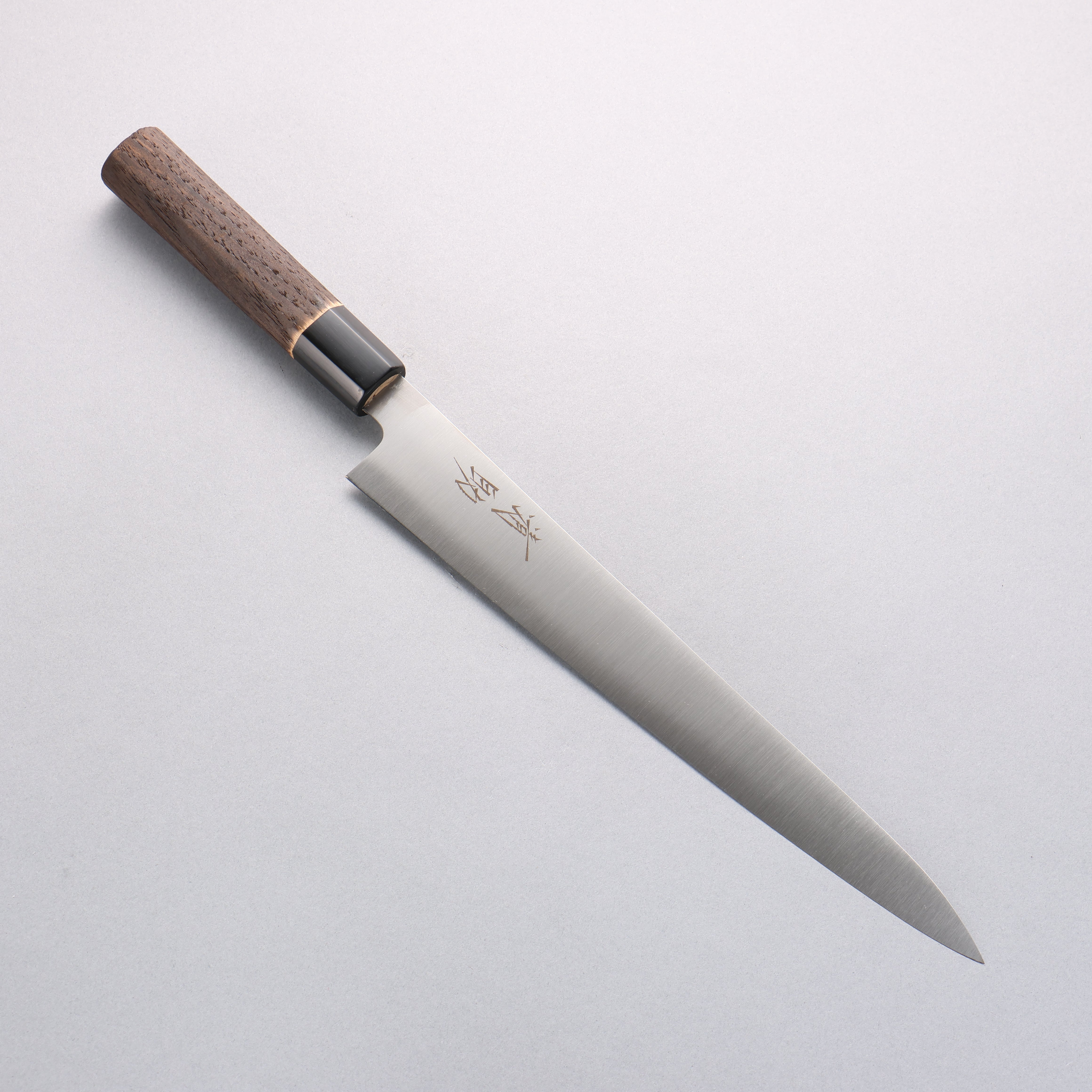 Seisuke Swedish Steel-stn Sujihiki 270mm Burnt Chestnut Handle - Japanny - Best Japanese Knife
