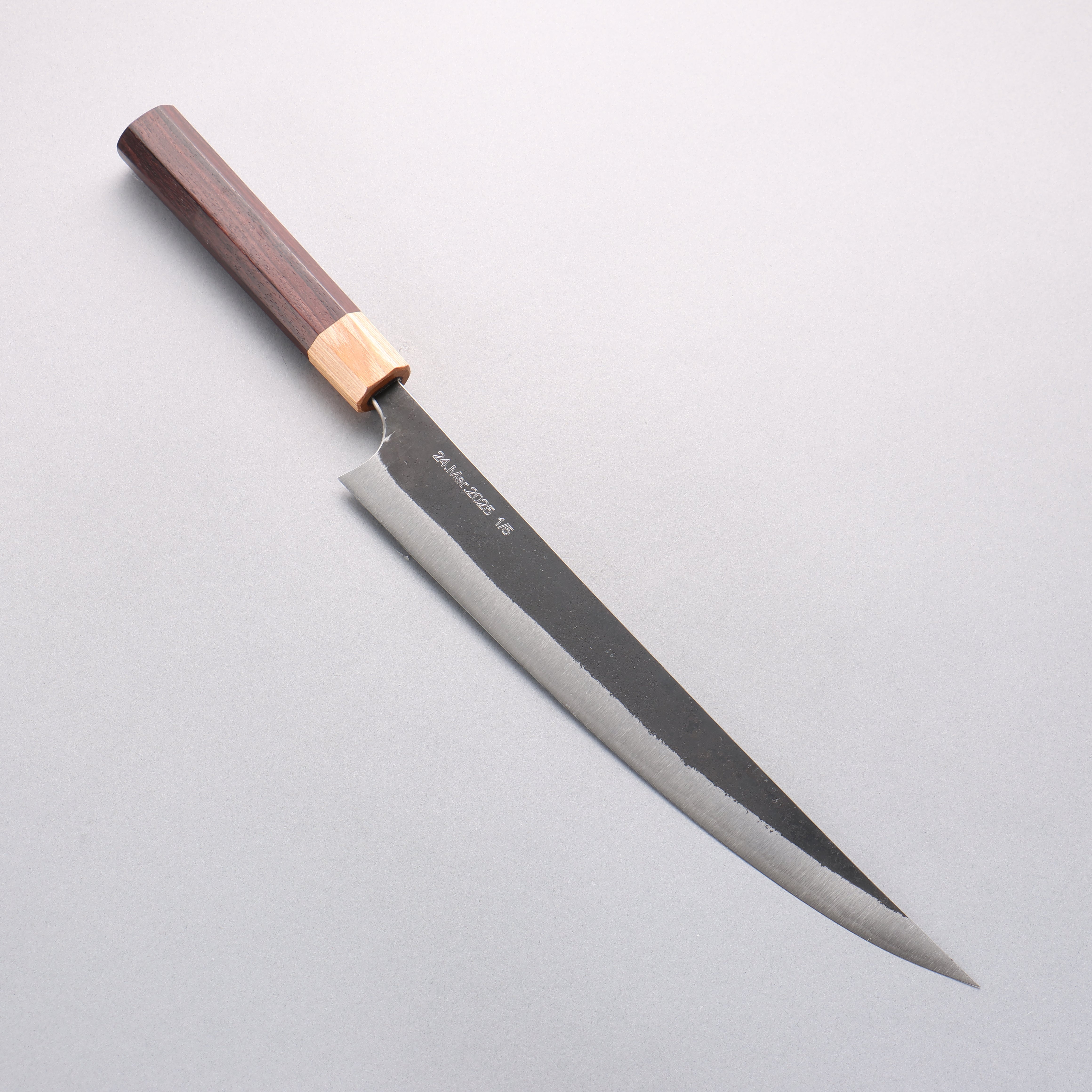 Tinker Blue Super Black Finished 270mm Rosewood Handle Sabre - Japanny - Best Japanese Knife