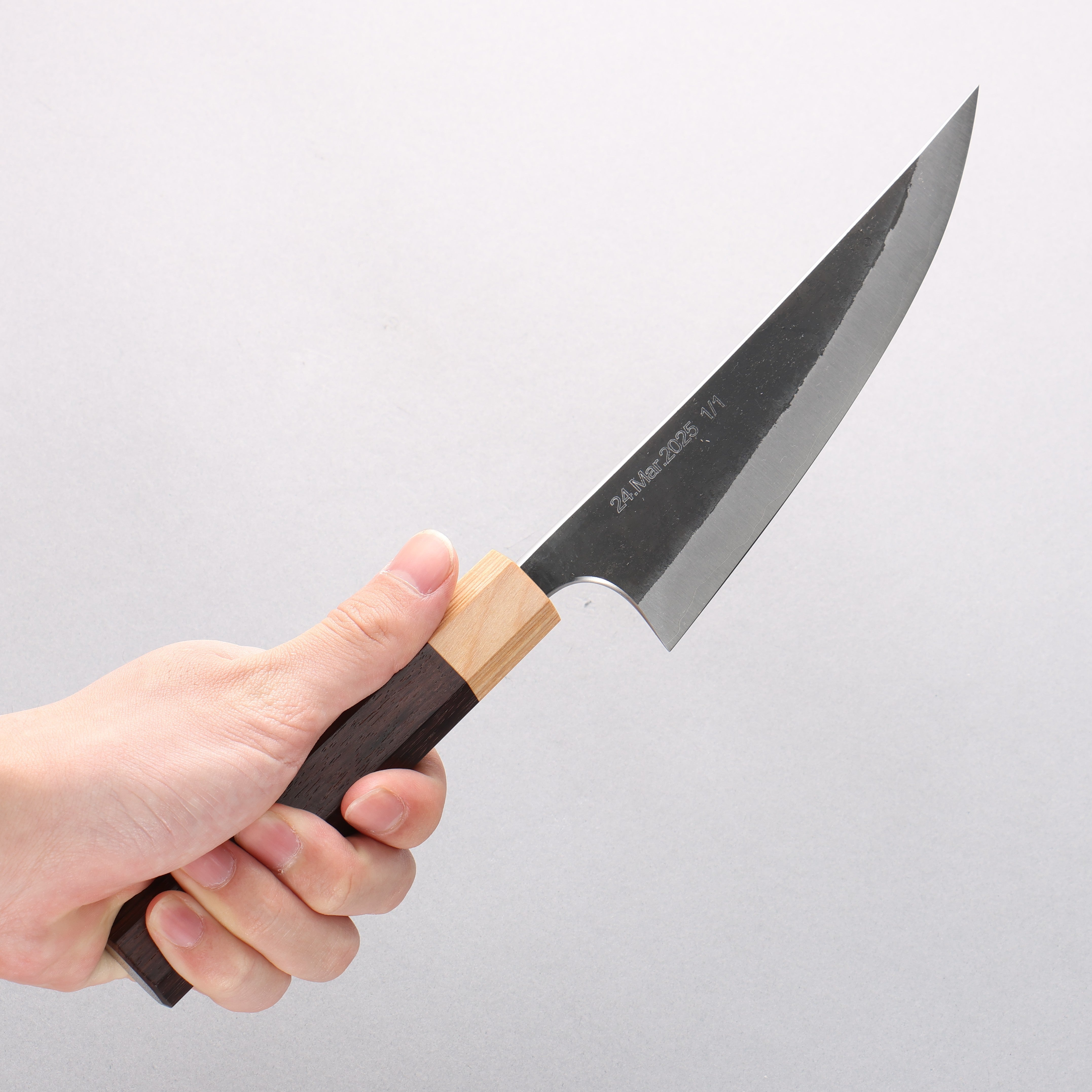 Tinker Blue Super Black Finished 165mm Rosewood Handle Barracuda - Japanny - Best Japanese Knife