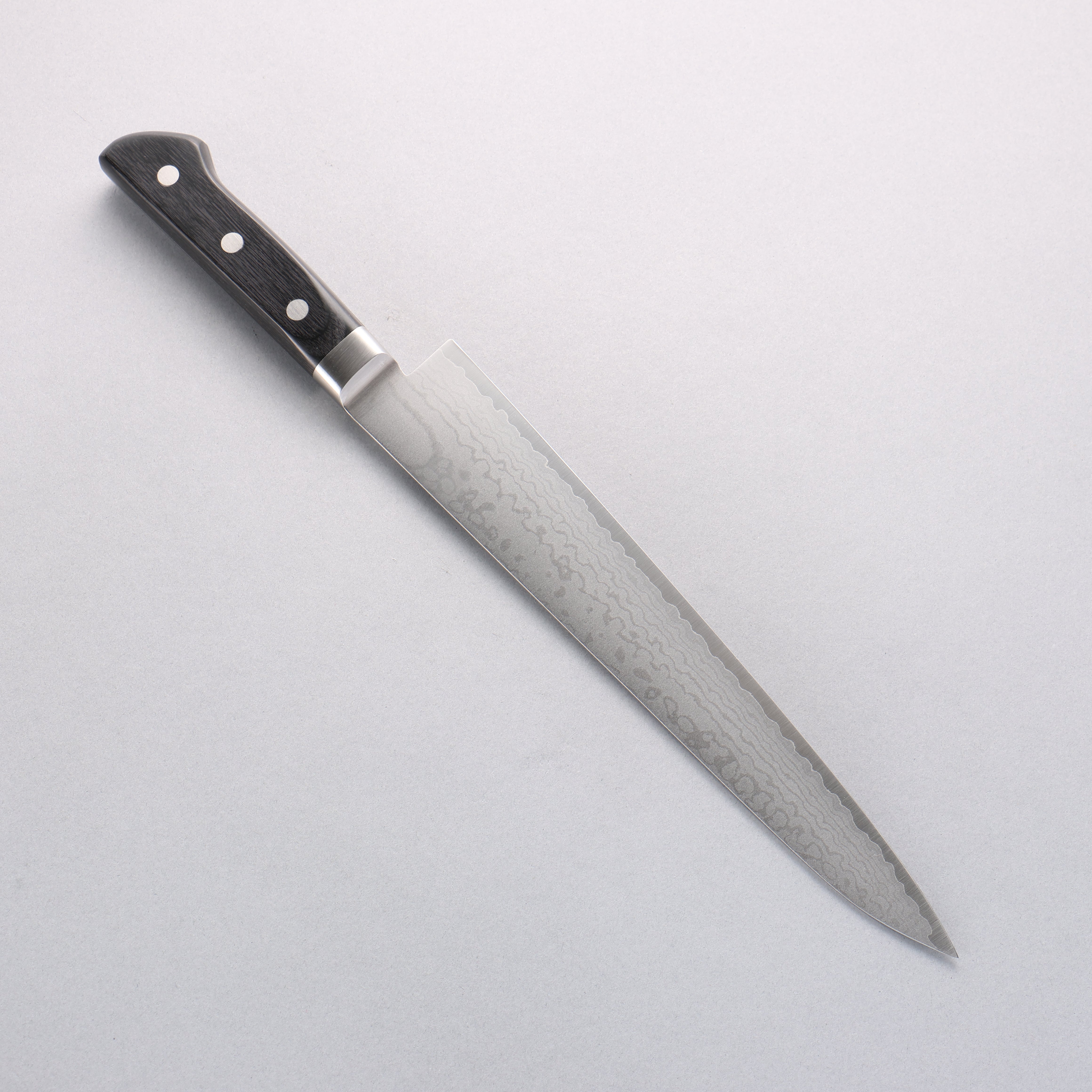 Seisuke VG10 Damascus Sujihiki 240mm Black Pakka wood Handle - Japanny - Best Japanese Knife