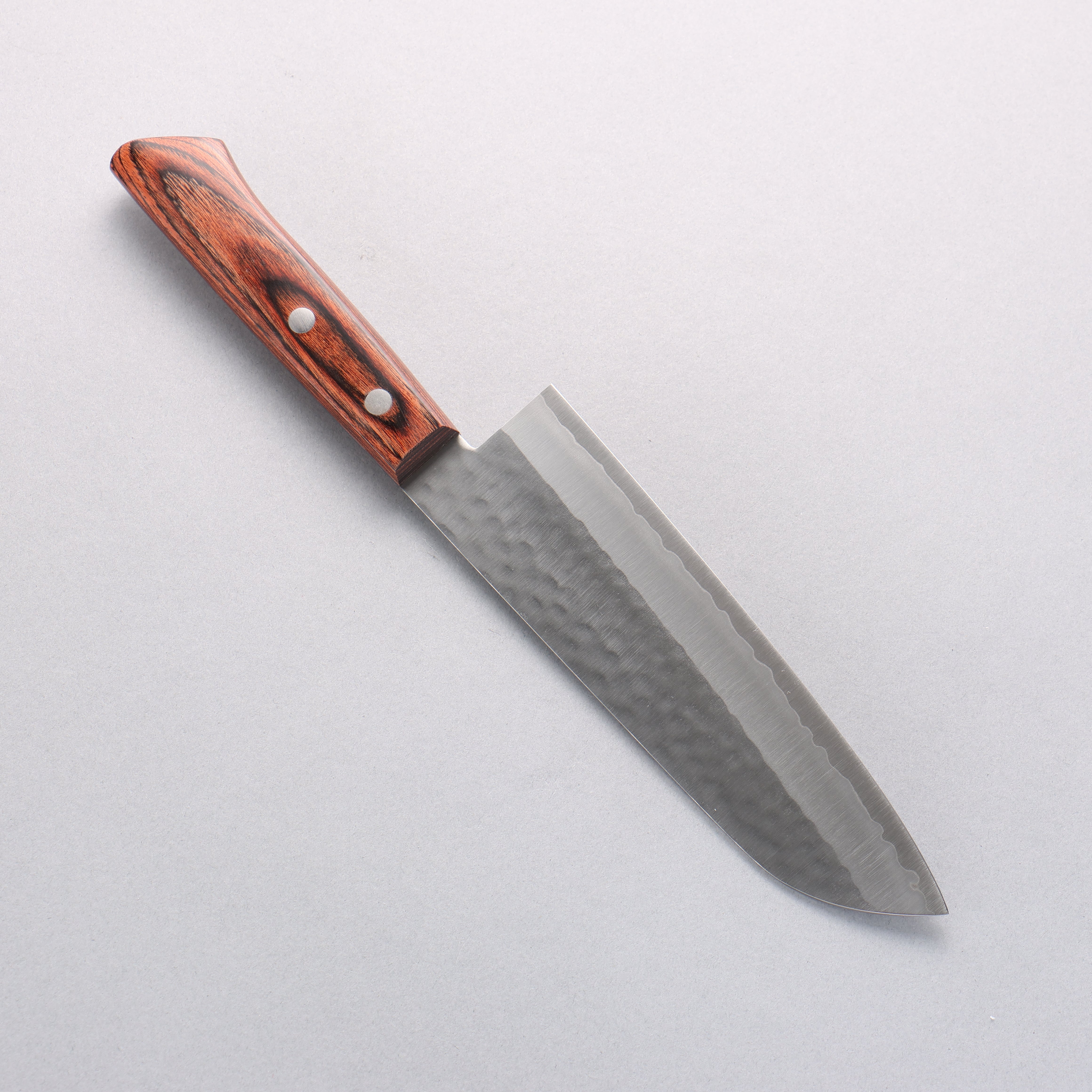 Seisuke VG1 Hammered Santoku 165mm Mahogany Handle - Japanny - Best Japanese Knife