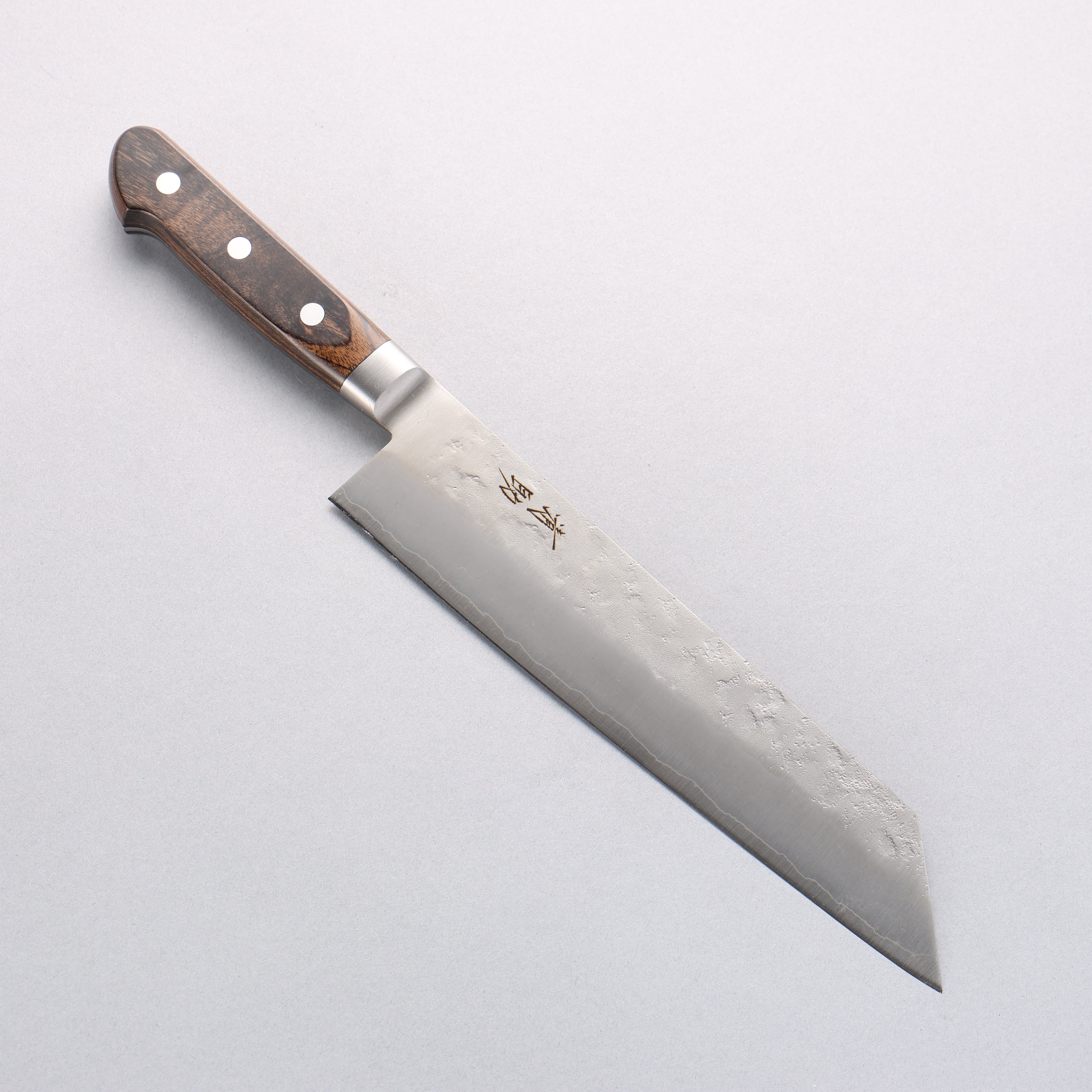 Seisuke Silver Steel No.3 Nashiji Kiritsuke Gyuto 210mm Brown Pakka wood Handle - Japanny - Best Japanese Knife