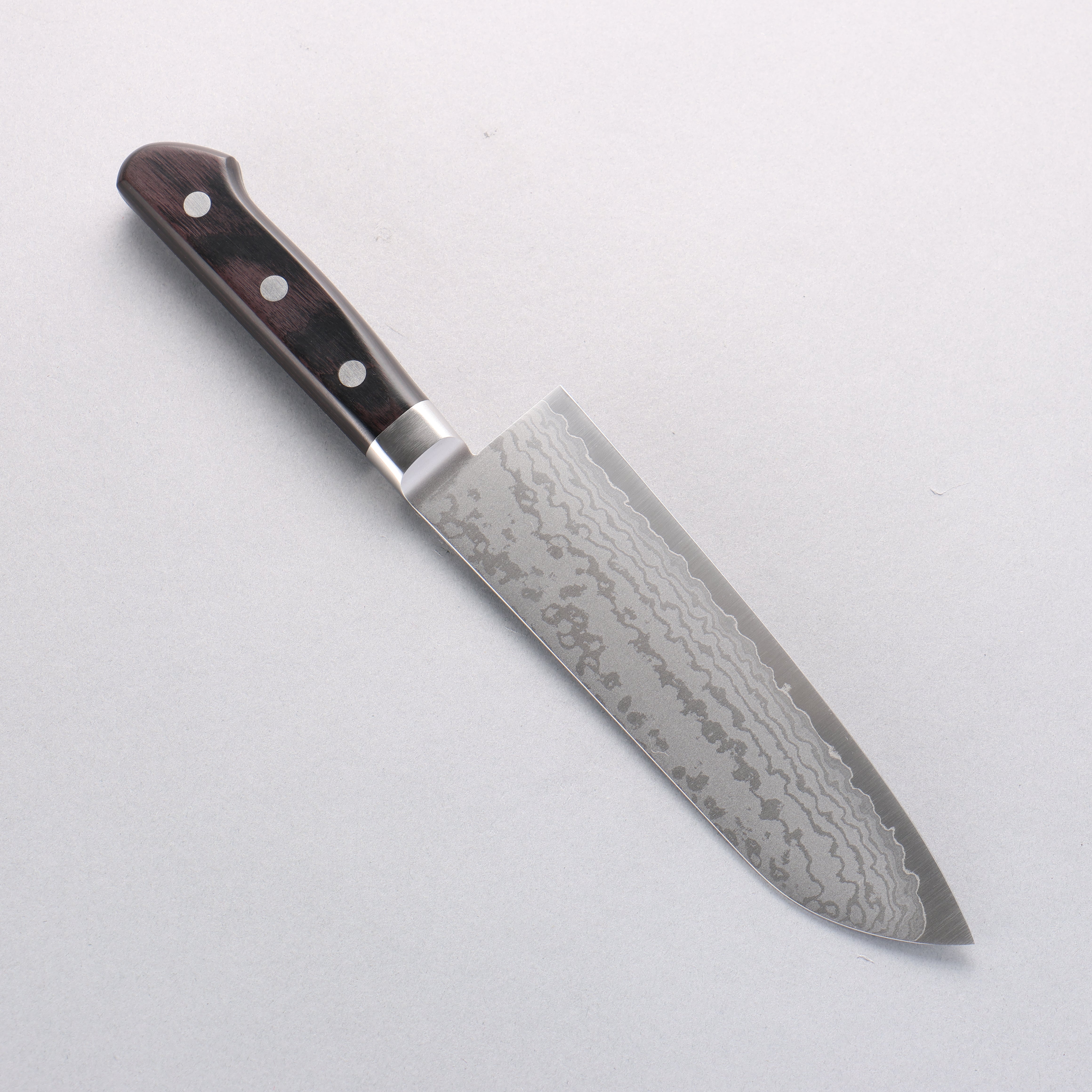 Seisuke VG10 Damascus Santoku 165mm Black Pakka wood Handle - Japanny - Best Japanese Knife