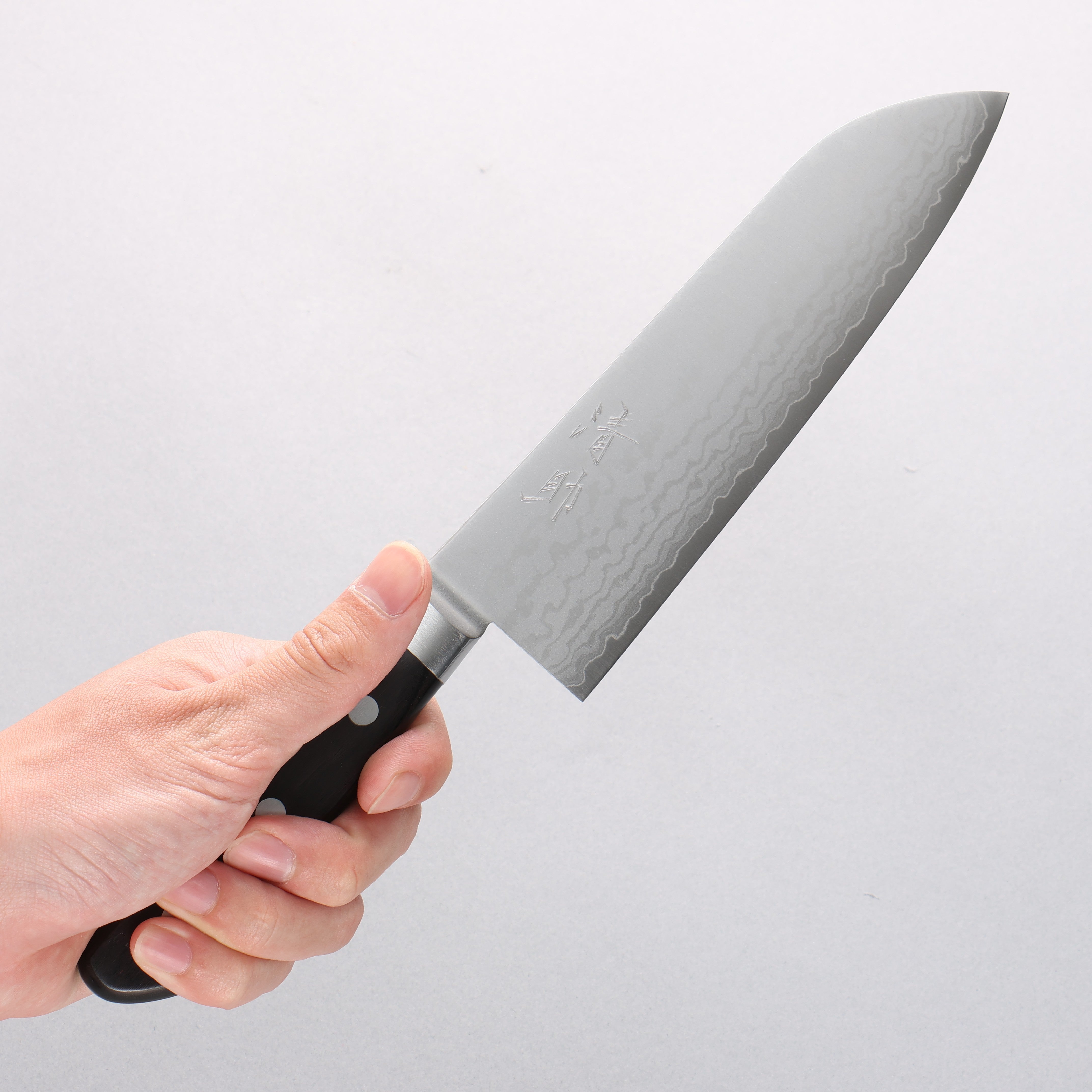 Seisuke VG10 Damascus Santoku 165mm Black Pakka wood Handle - Japanny - Best Japanese Knife