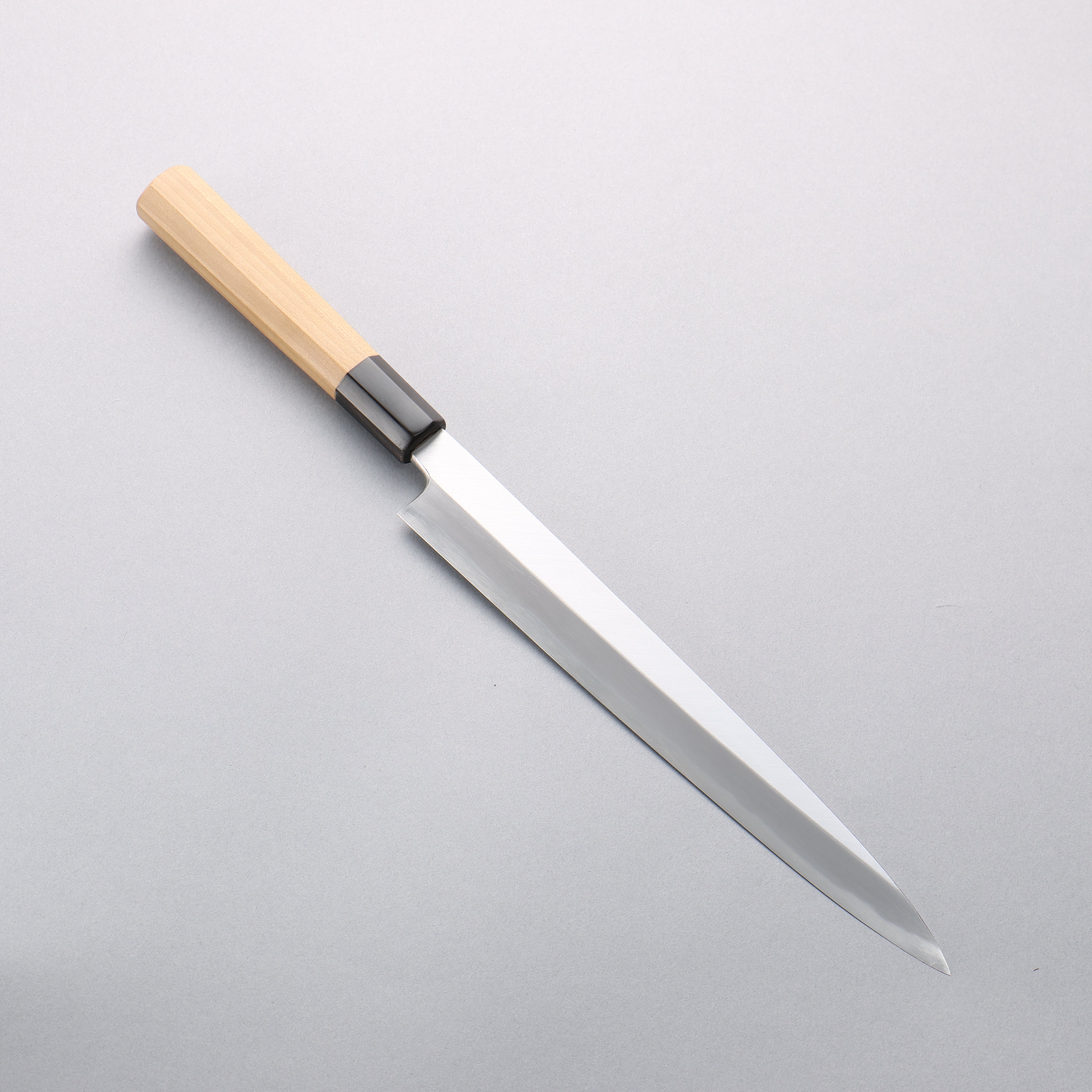 Minamoto Akitada Blue Steel No.2 Yanagiba 240mm Magnolia (Ferrule: Water Buffalo Horn) Handle - Japanny - Best Japanese Knife