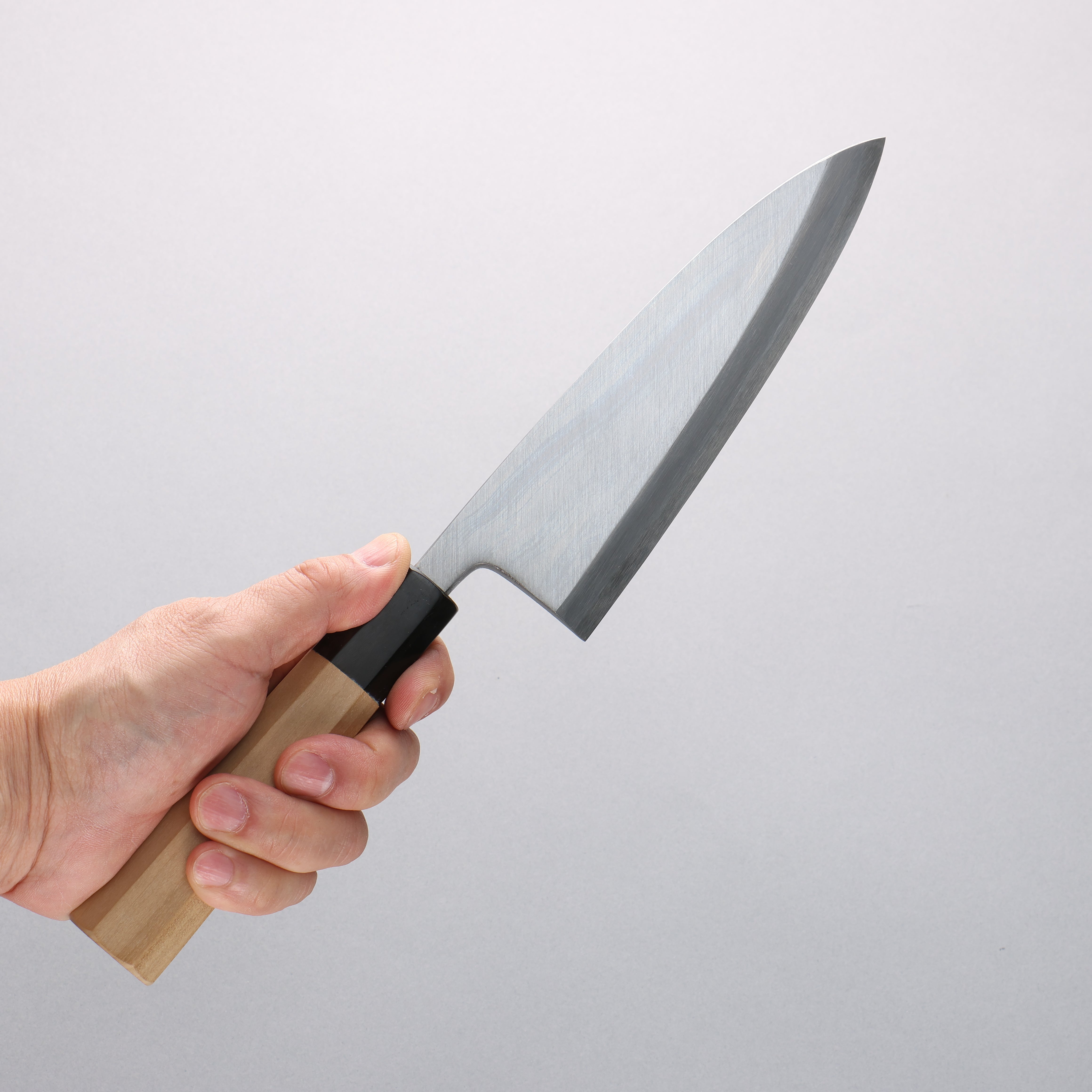 Minamoto Akitada Blue Steel No.2 Aideba 165mm Magnolia (Ferrule: Water Buffalo Horn) Handle - Japanny - Best Japanese Knife