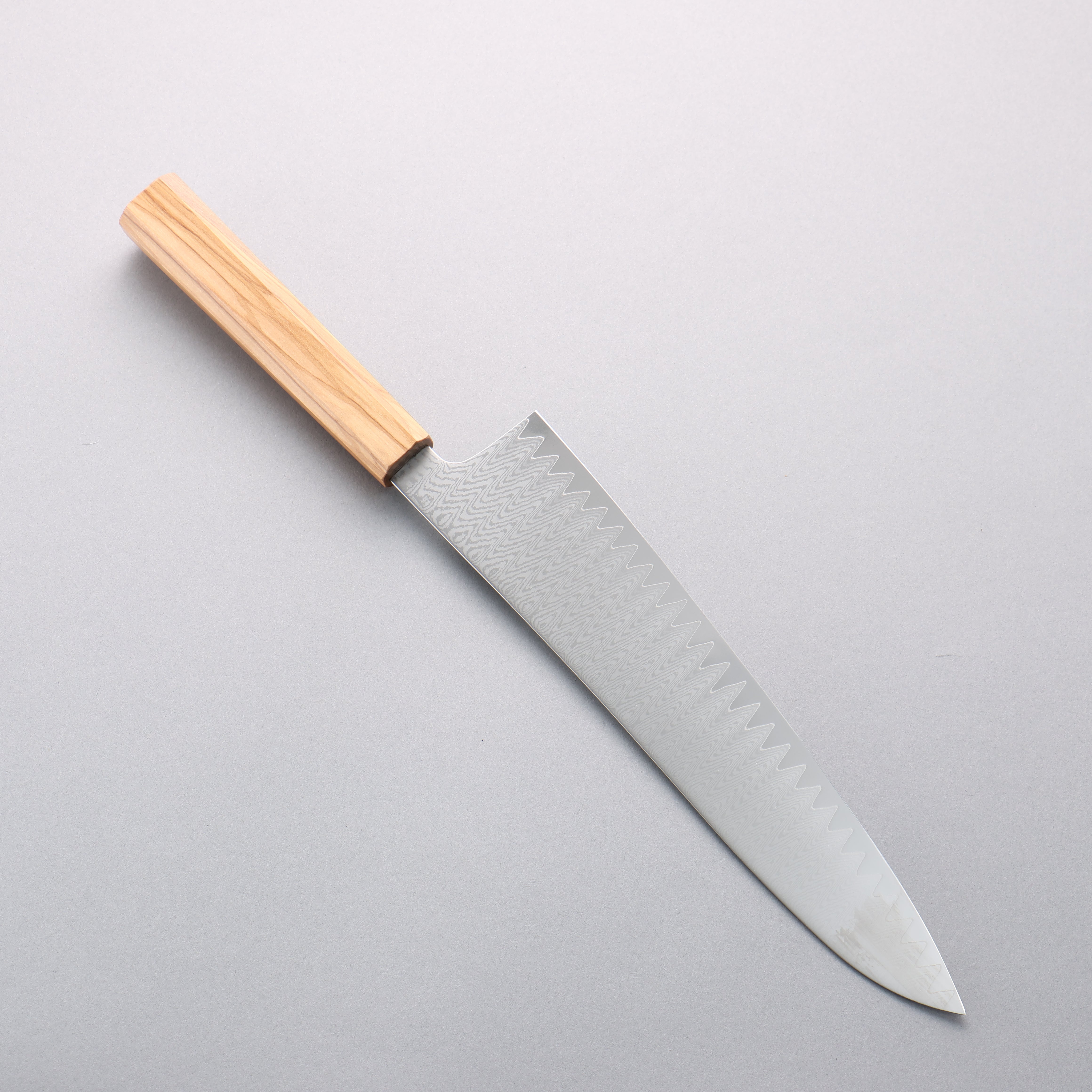 Kanjyo VG10 Damascus Gyuto 240mm Olive tree Handle - Japanny - Best Japanese Knife