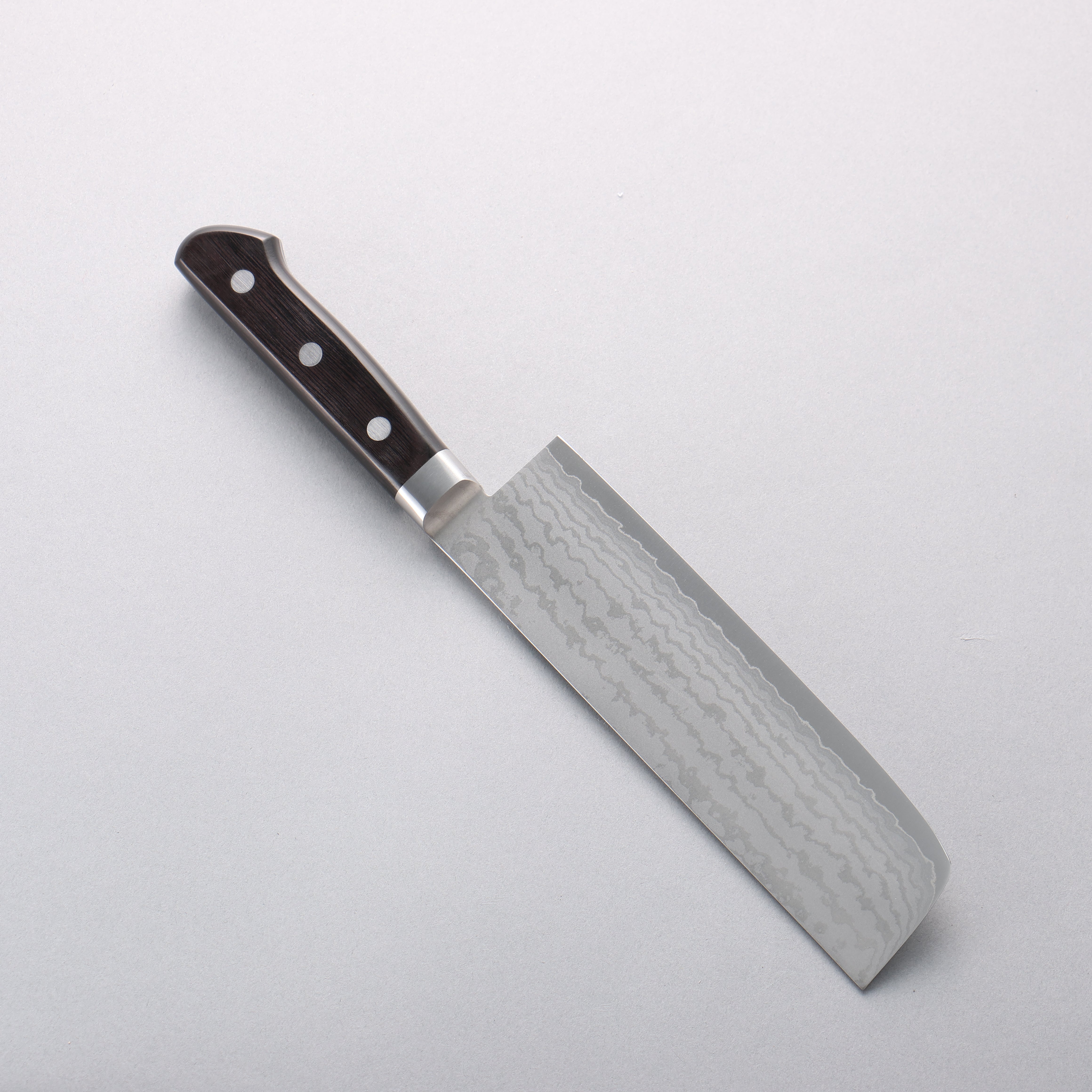 Seisuke VG10 Damascus Nakiri 165mm Black Pakka wood Handle - Japanny - Best Japanese Knife