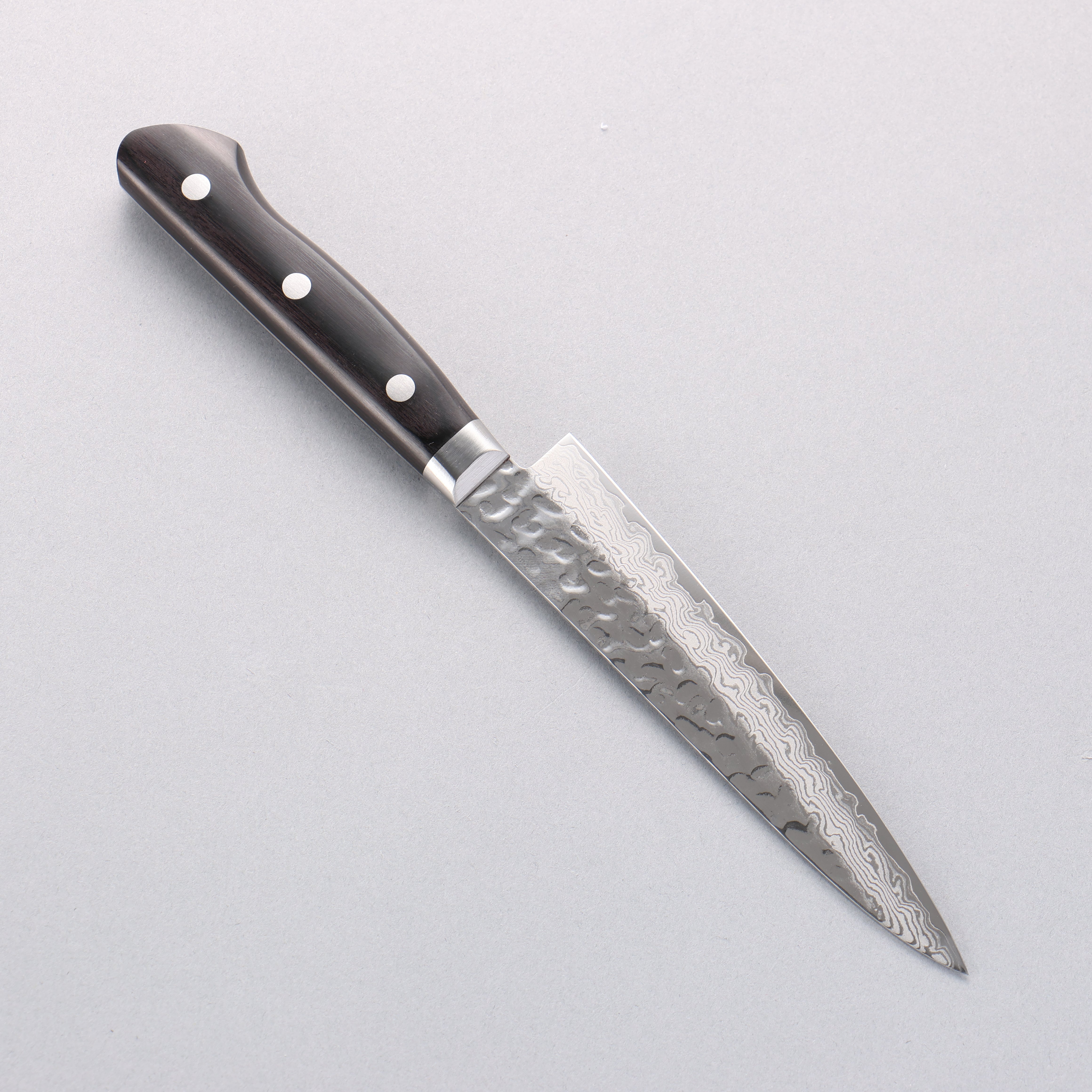 Seisuke VG10 17 Layer Damascus Petty-Utility 135mm Black Pakka wood Handle with Sheath - Japanny - Best Japanese Knife