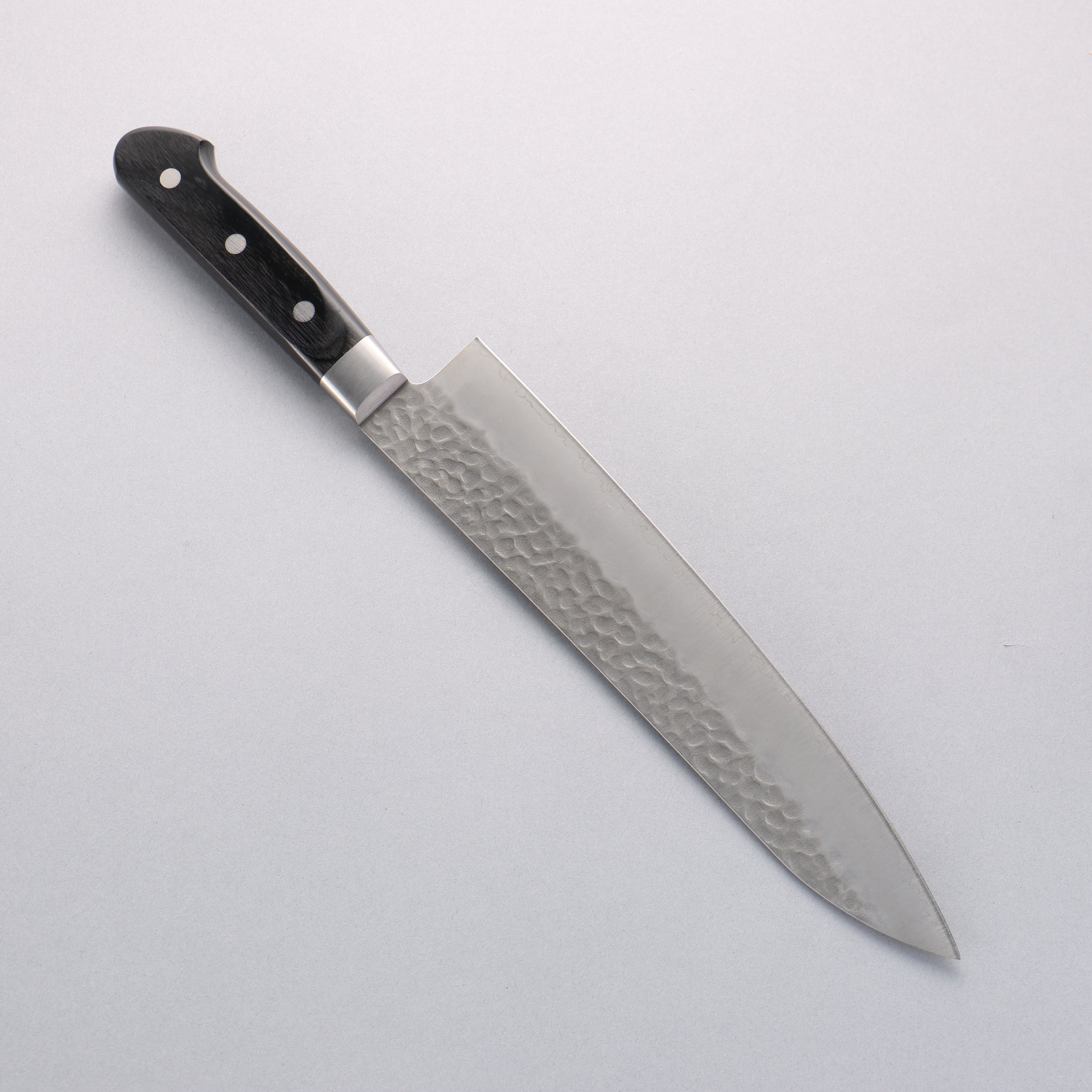 Seisuke AUS8 Hammered Gyuto 240mm Black Pakka wood Handle - Japanny - Best Japanese Knife