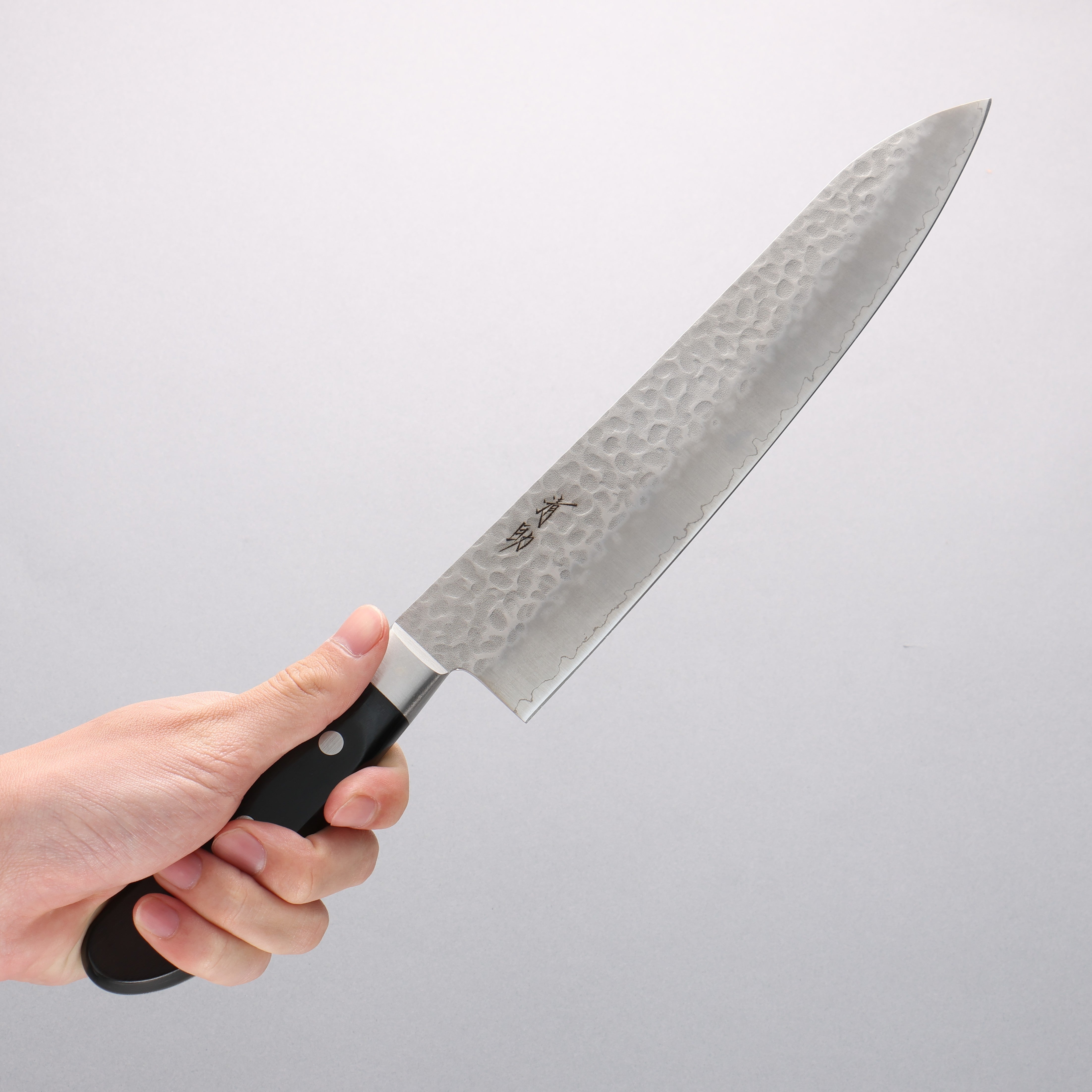Seisuke AUS8 Hammered Gyuto 240mm Black Pakka wood Handle - Japanny - Best Japanese Knife