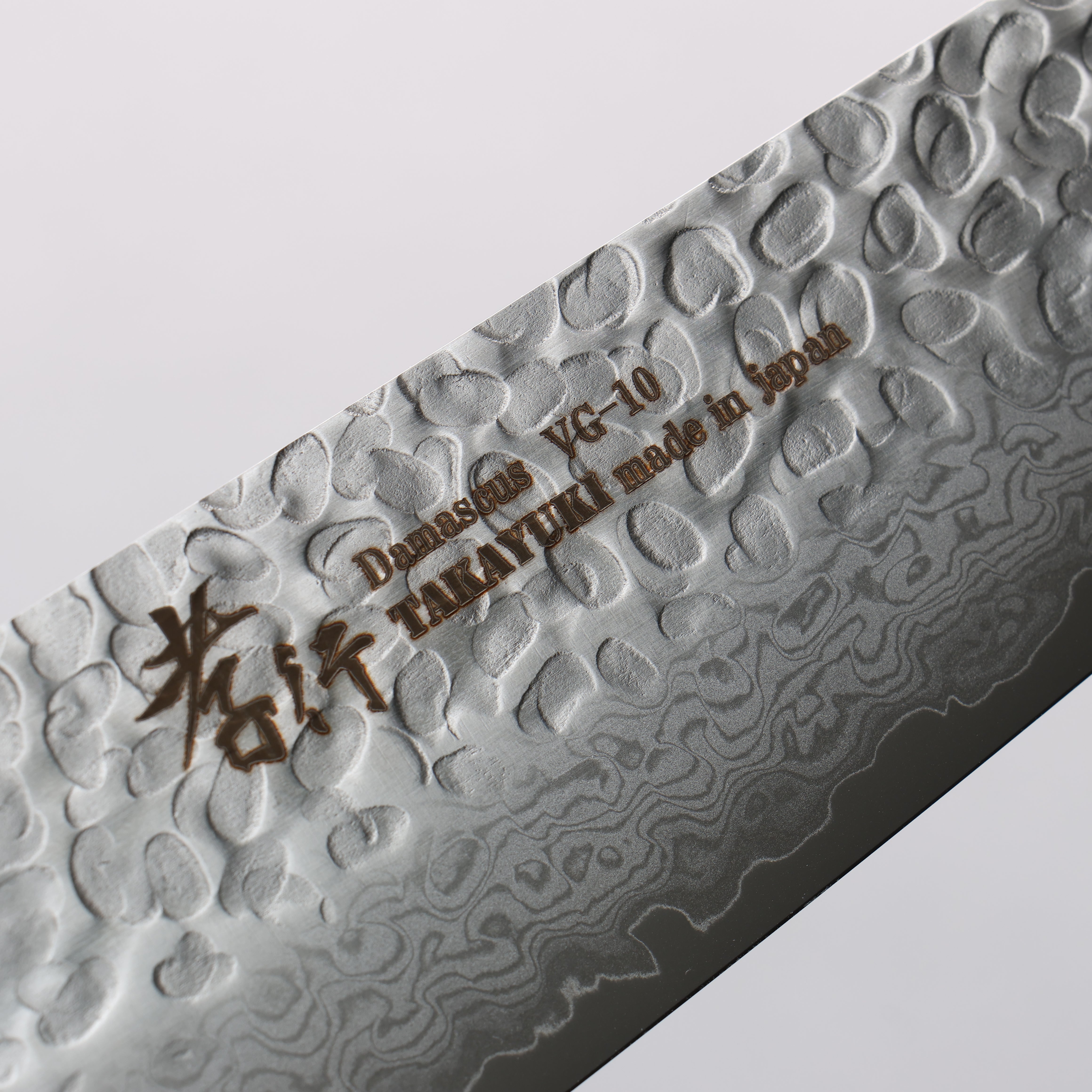 Sakai Takayuki VG10 Hammered Damascus 17 Layer Gyuto 210mm Black Pakka wood Handle - Japanny - Best Japanese Knife