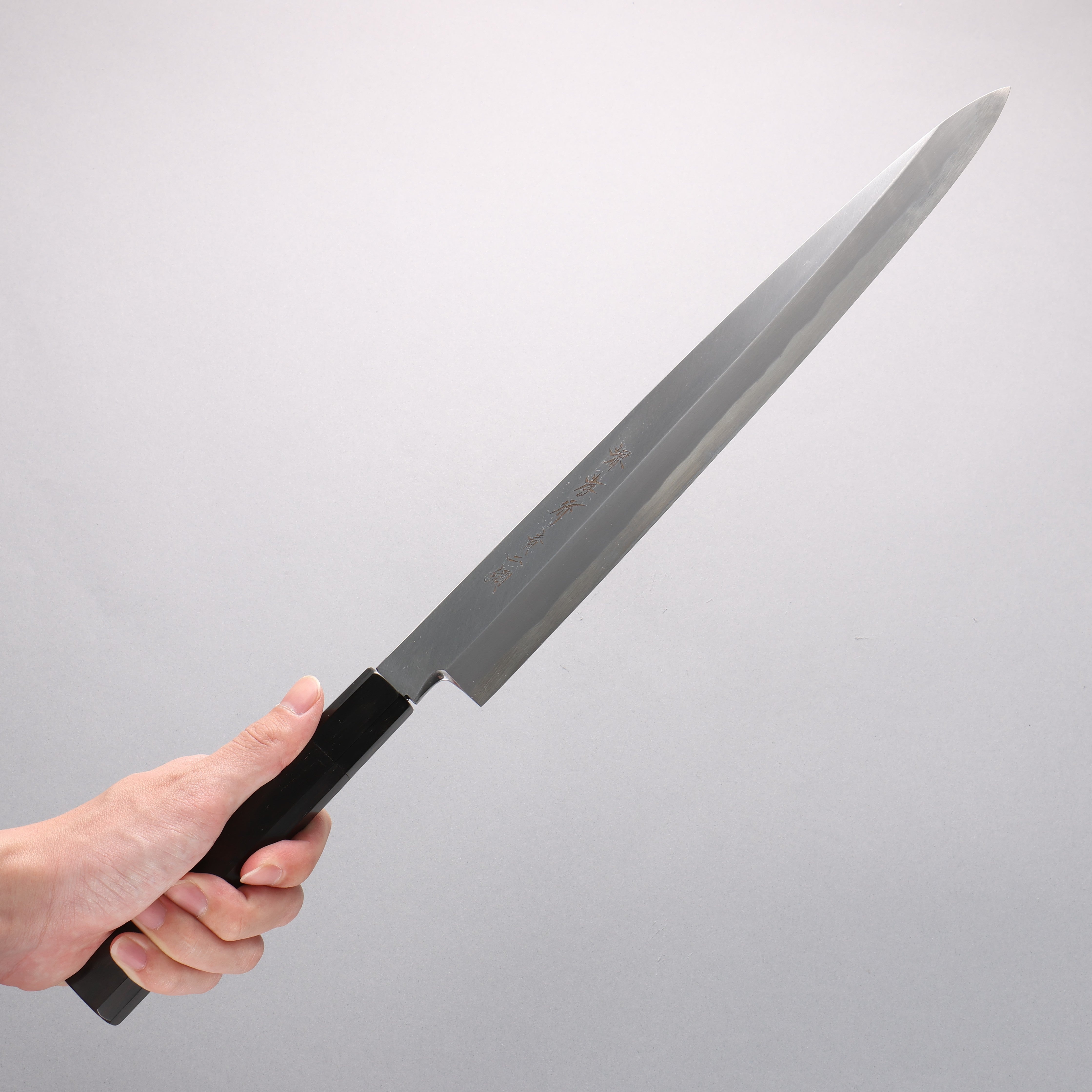 Sakai Takayuki Blue Steel No.2 Yanagiba Ebony Wood Handle - Japanny - Best Japanese Knife