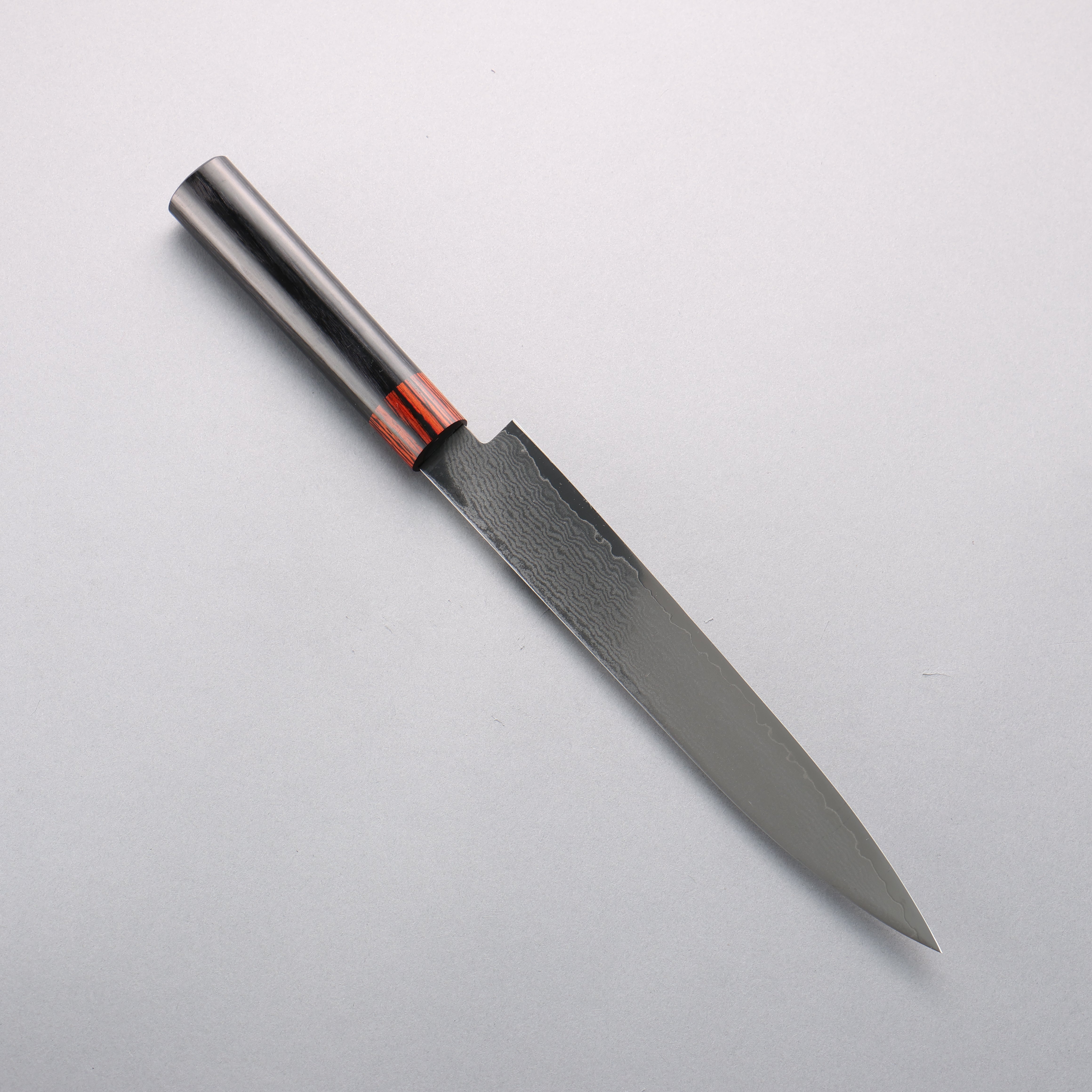 Seisuke VG10 33 Layer Hammered Damascus Sujihiki 210mm Black Pakka wood Handle - Japanny - Best Japanese Knife