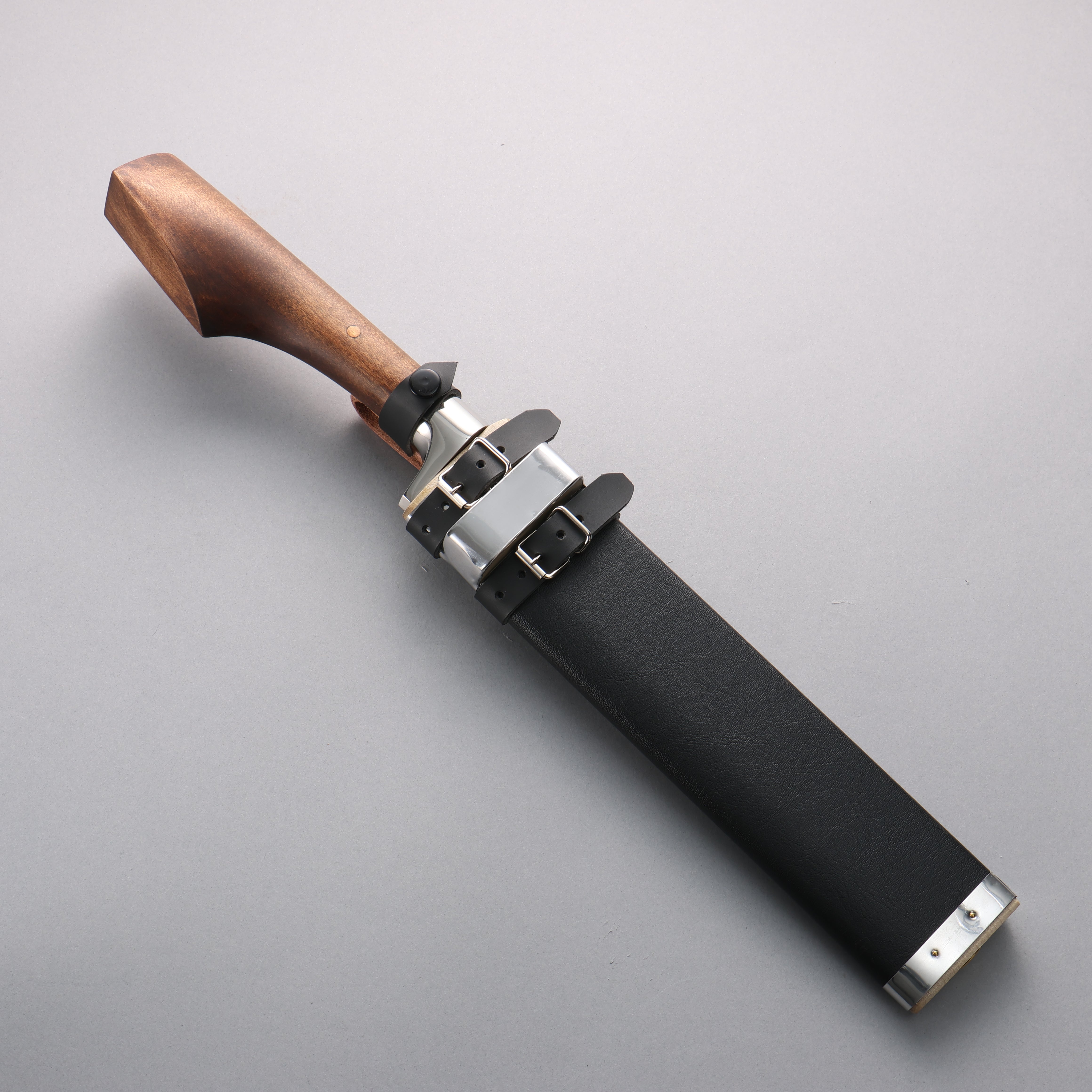 Kurotori White Steel No.1 Damascus Sword Machete Natural wood Handle with Sheath 240mm - Japanny - Best Japanese Knife