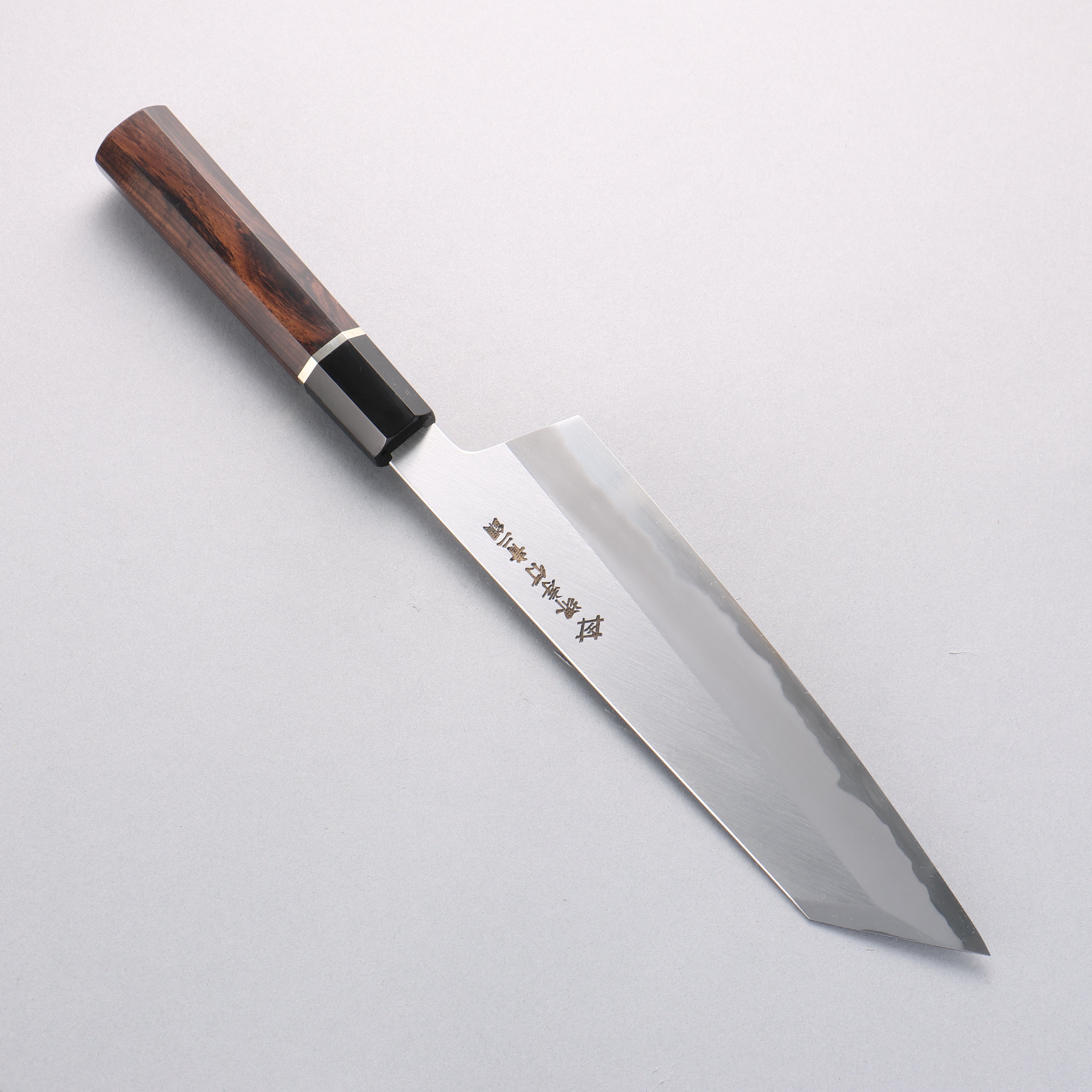 Sakai Takayuki Homura Blue Steel No.2 Kengata Gyuto 225mm Ebony Wood Handle - Japanny - Best Japanese Knife