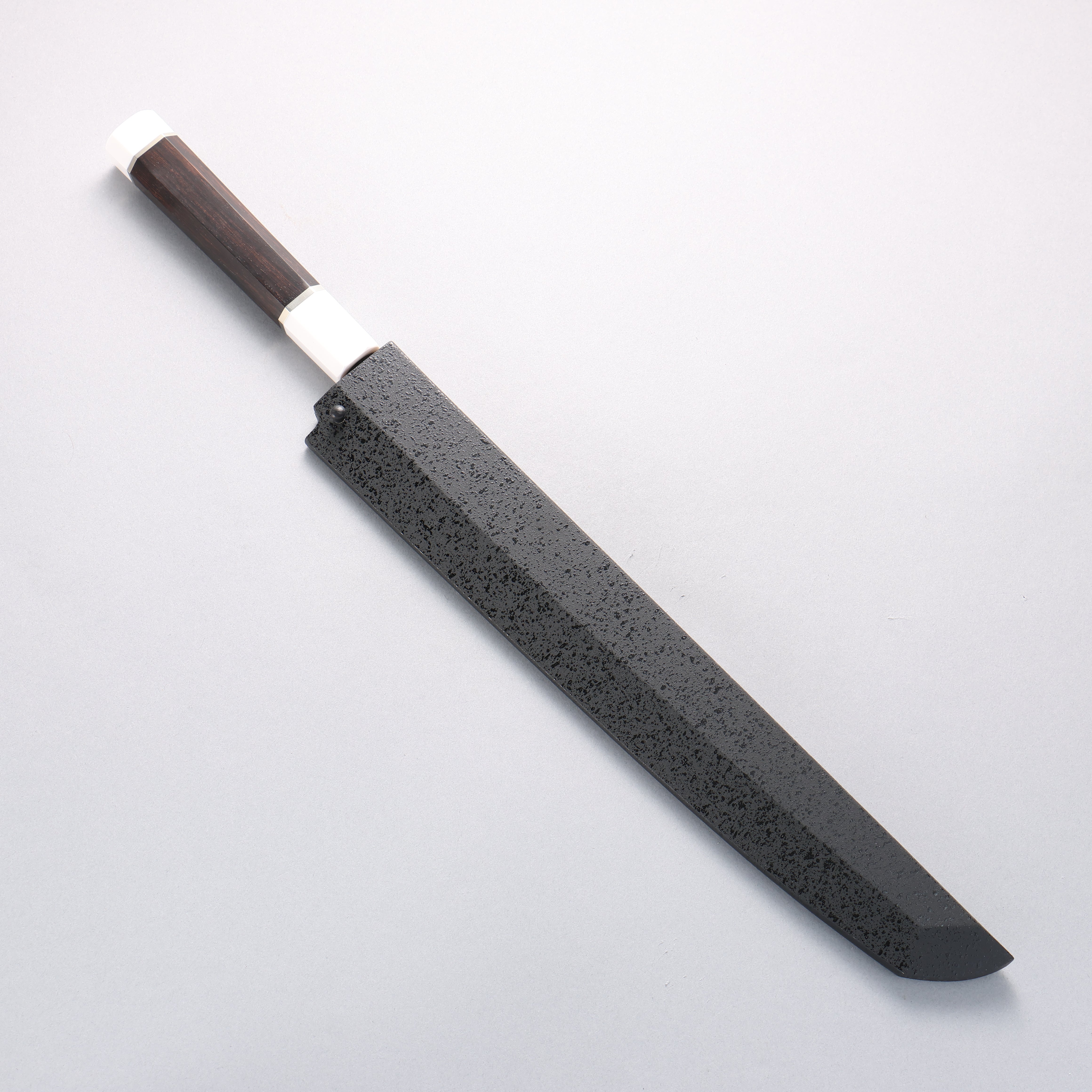 Sakai Takayuki Ginryu Honyaki Swedish Steel Mirrored Finish Sakimaru Yanagiba 300mm Ebony Wood Handle with Sheath - Japanny - Best Japanese Knife