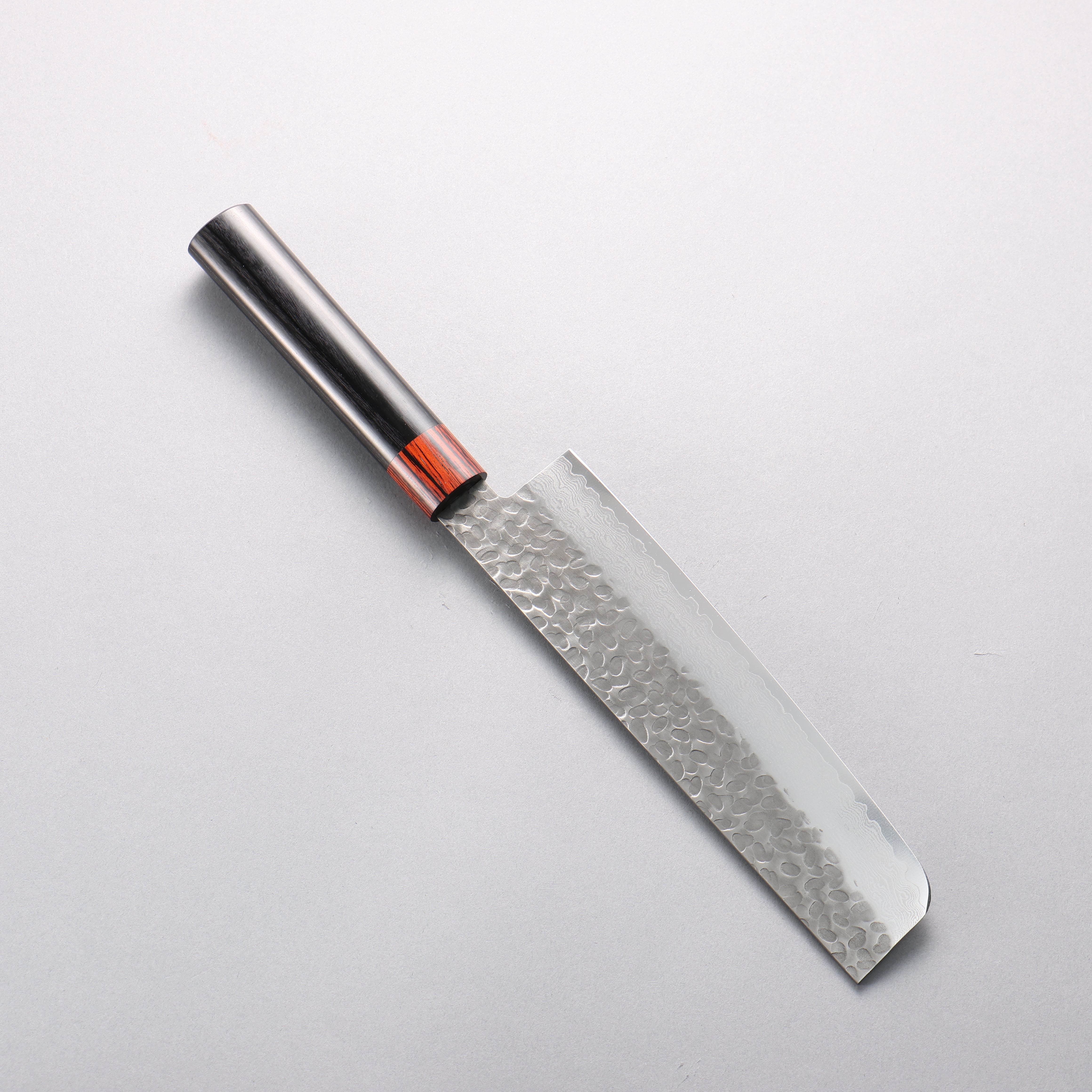 Seisuke VG10 33 Layer Hammered Damascus Nakiri 180mm Black Pakka wood Handle - Japanny - Best Japanese Knife