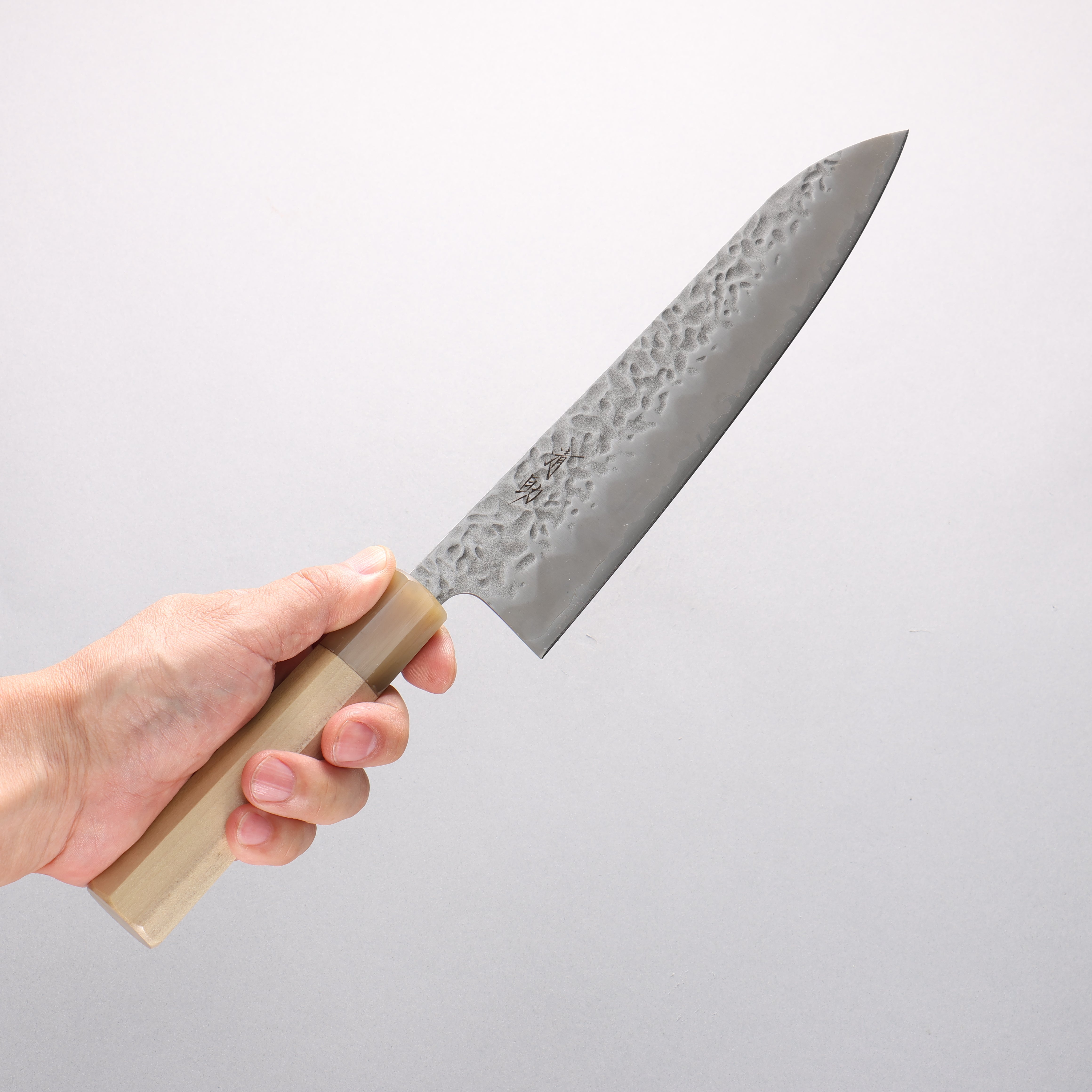 Seisuke Kumo White Steel No.1 Hammered Gyuto 210mm Magnolia Handle - Japanny - Best Japanese Knife