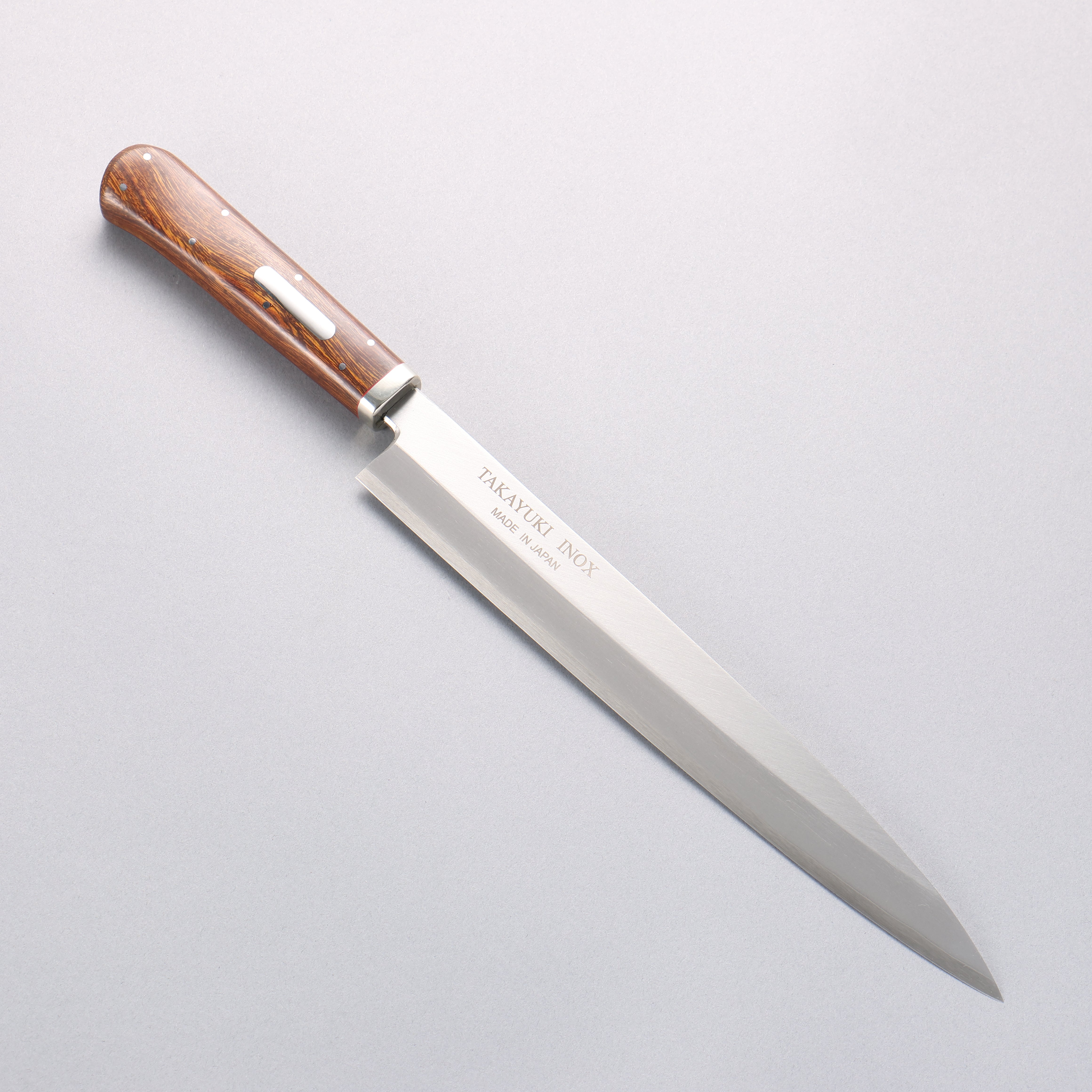 Sakai Takayuki INOX Molybdenum Yanagiba Desert Ironwood(Sugihara model) Handle - Japanny - Best Japanese Knife