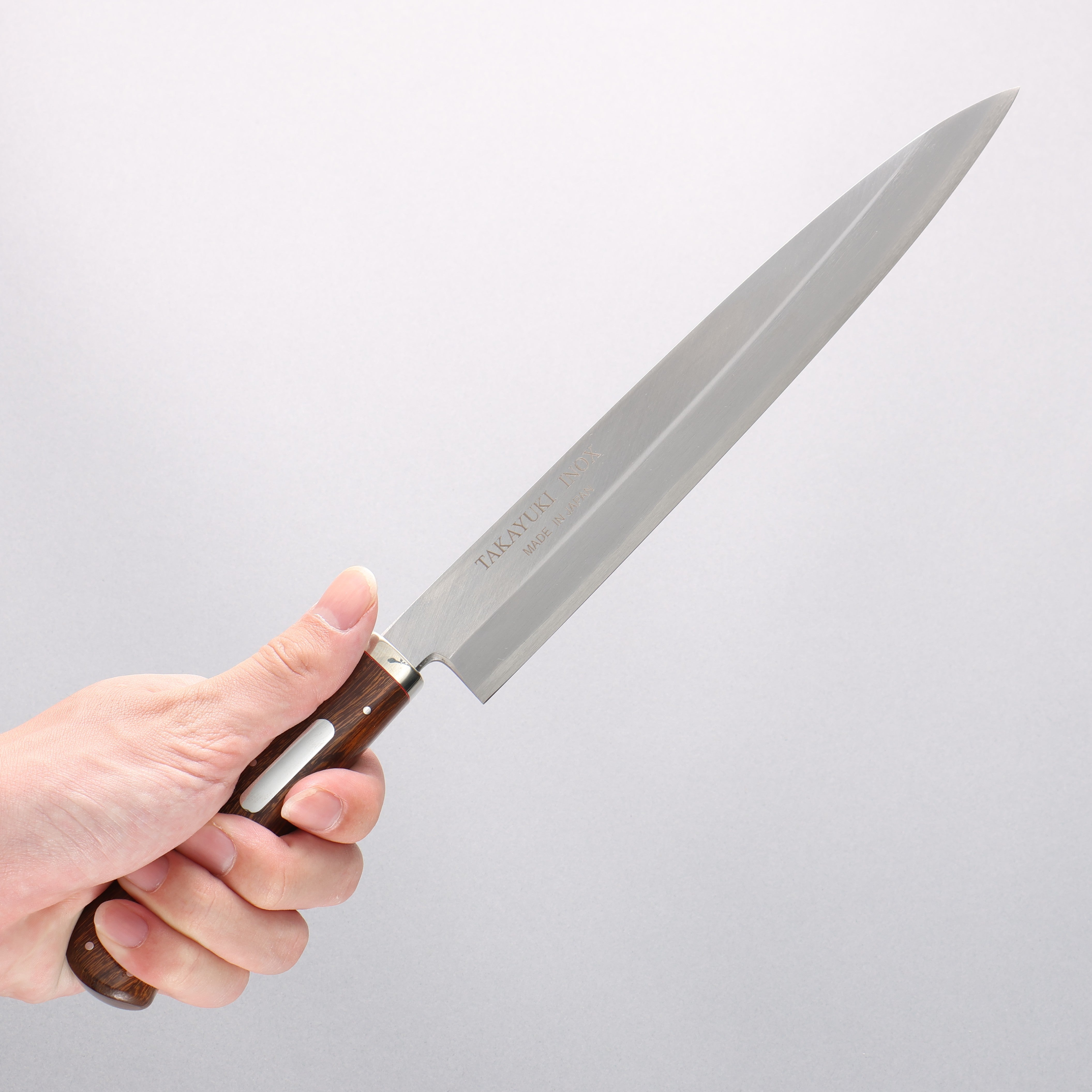 Sakai Takayuki INOX Molybdenum Yanagiba Desert Ironwood(Sugihara model) Handle - Japanny - Best Japanese Knife