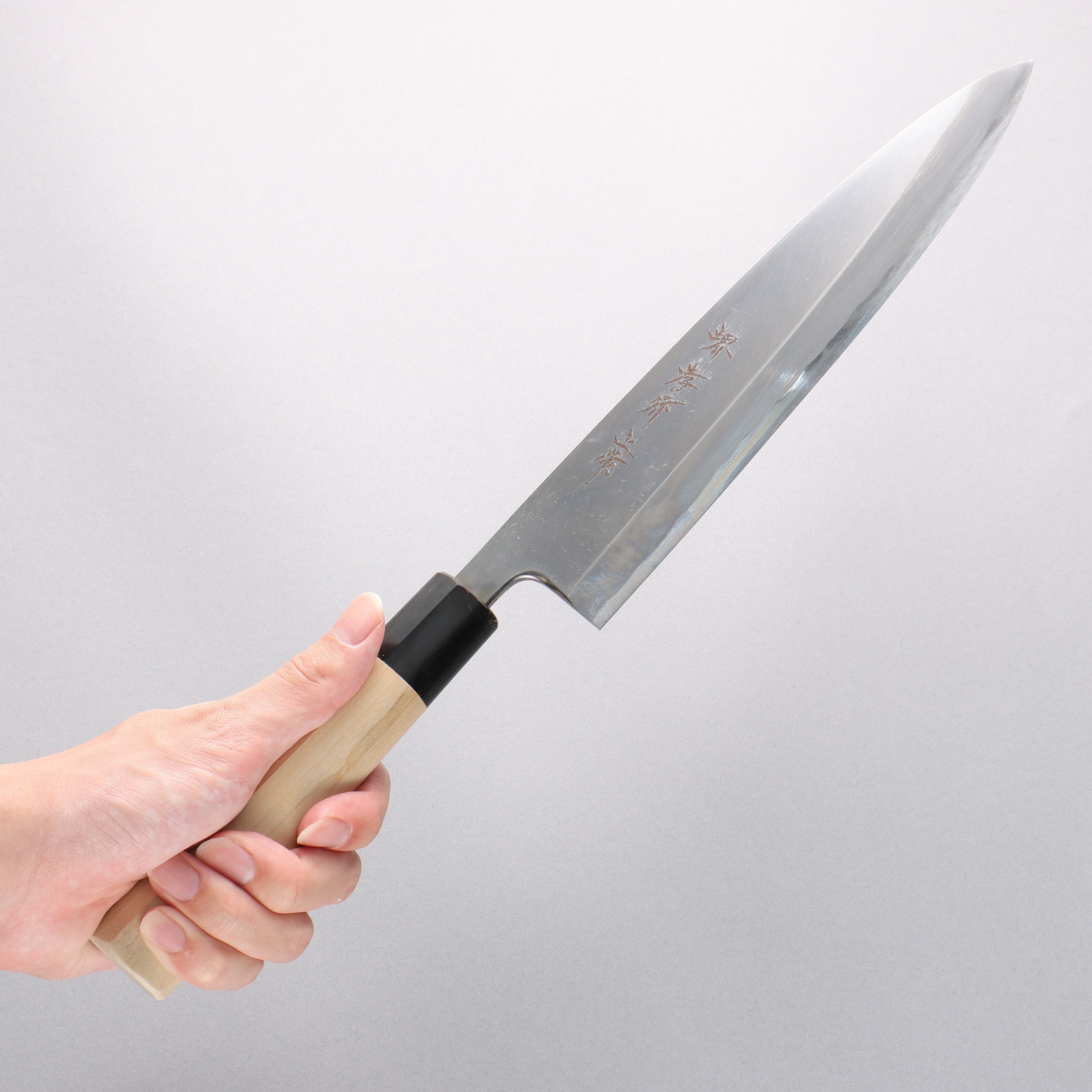 Sakai Takayuki White Steel No.3 Kasumitogi Mioroshi Deba 240mm Magnolia Handle - Japanny - Best Japanese Knife