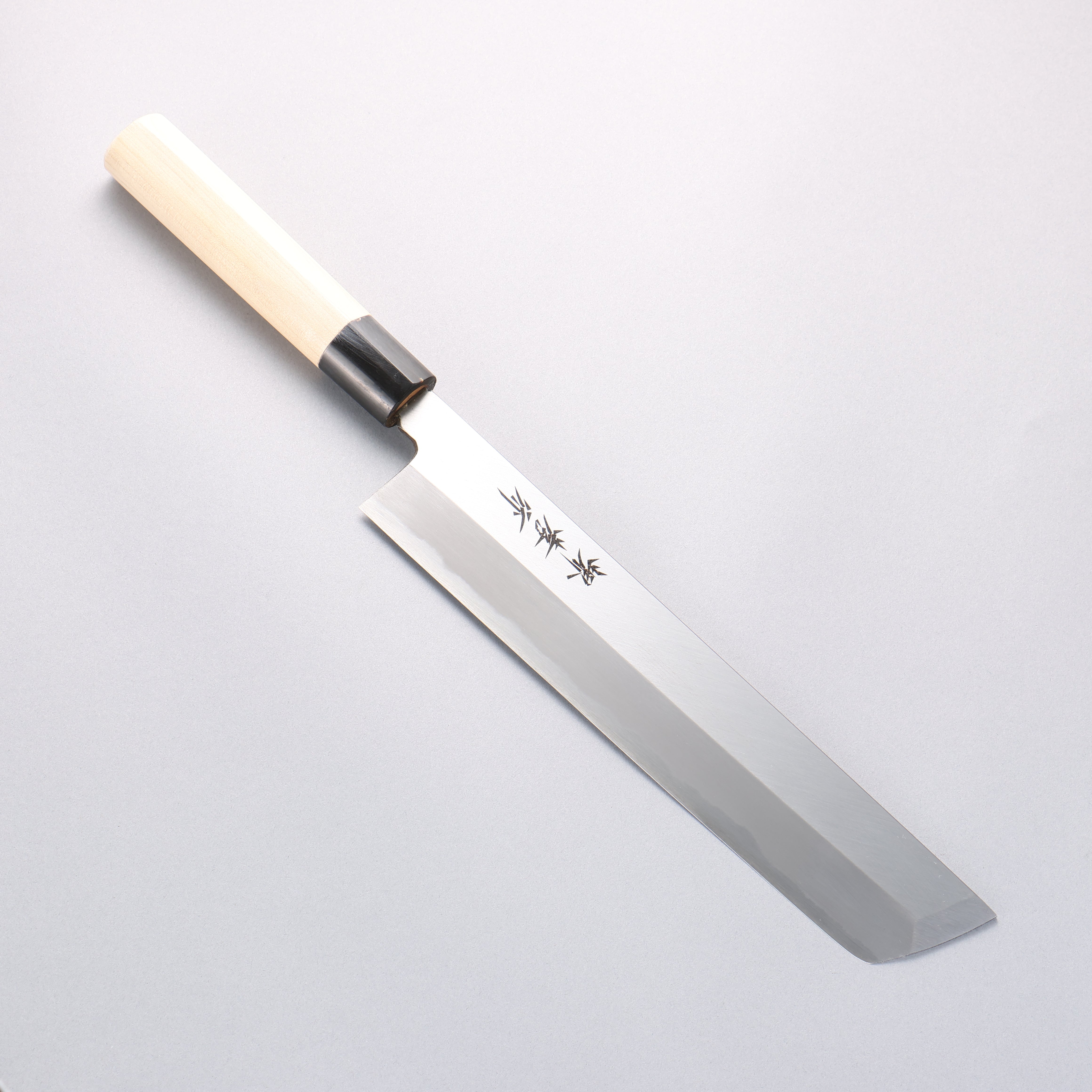 Sakai Takayuki Kasumitogi White Steel Hamokiri 240mm Magnolia Handle - Japanny - Best Japanese Knife