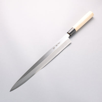 Sakai Takayuki [Left Handed] Kasumitogi White Steel Yanagiba Magnolia Handle - Japanny - Best Japanese Knife