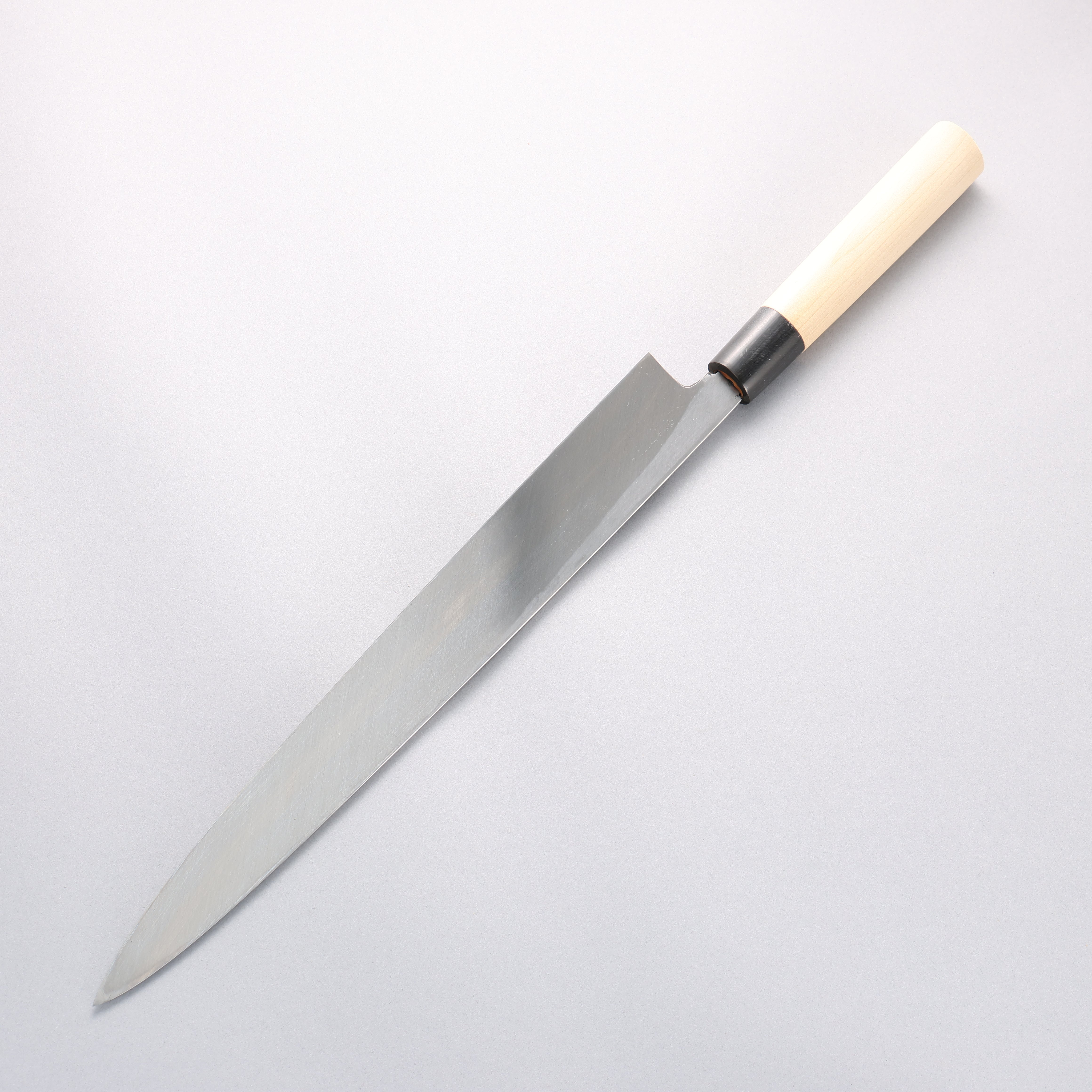Sakai Takayuki [Left Handed] Kasumitogi White Steel Yanagiba Magnolia Handle - Japanny - Best Japanese Knife