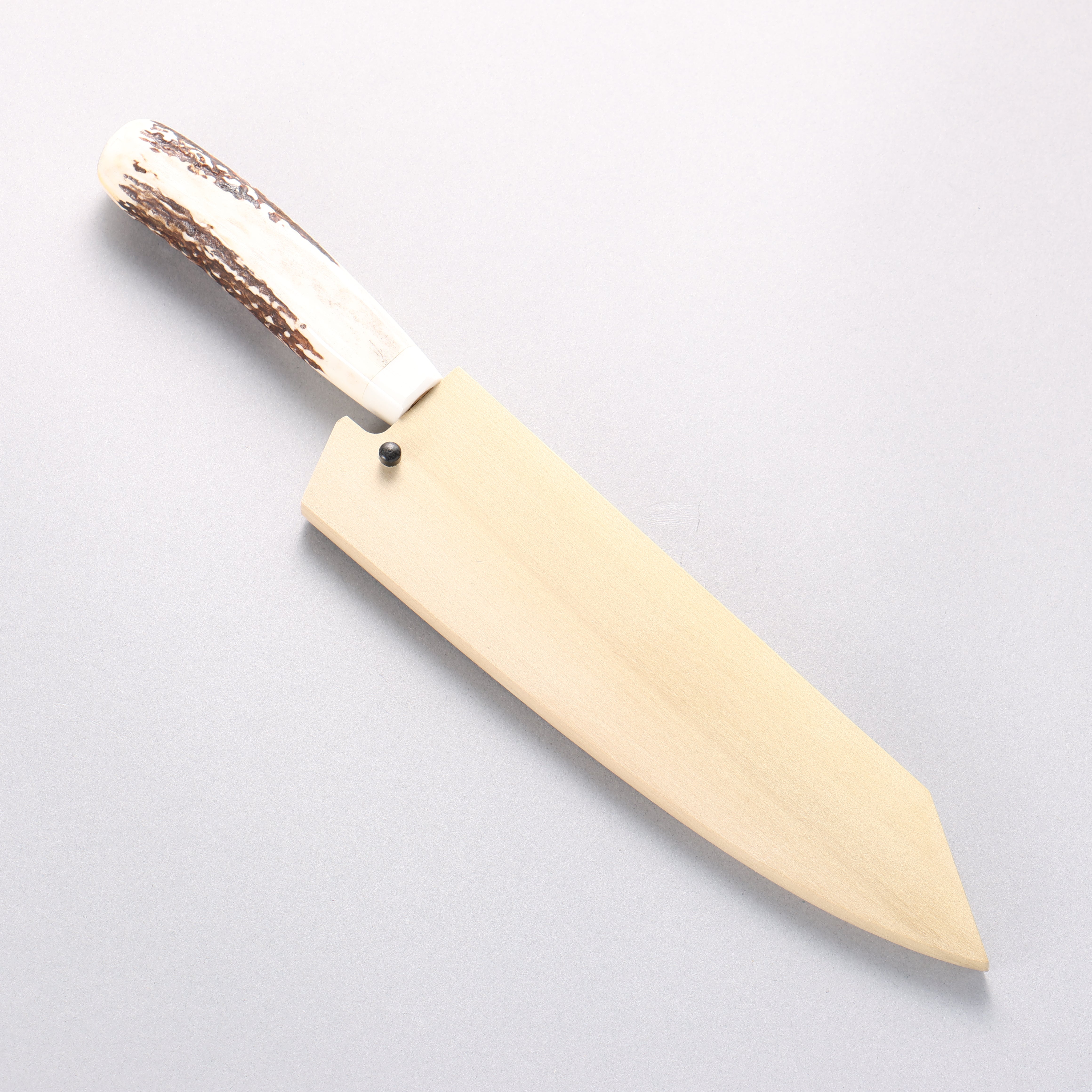 Sakai Takayuki VG10 33 Layer Damascus Kengata Santoku 160mm Cow Bone Handle with Sheath - Japanny - Best Japanese Knife