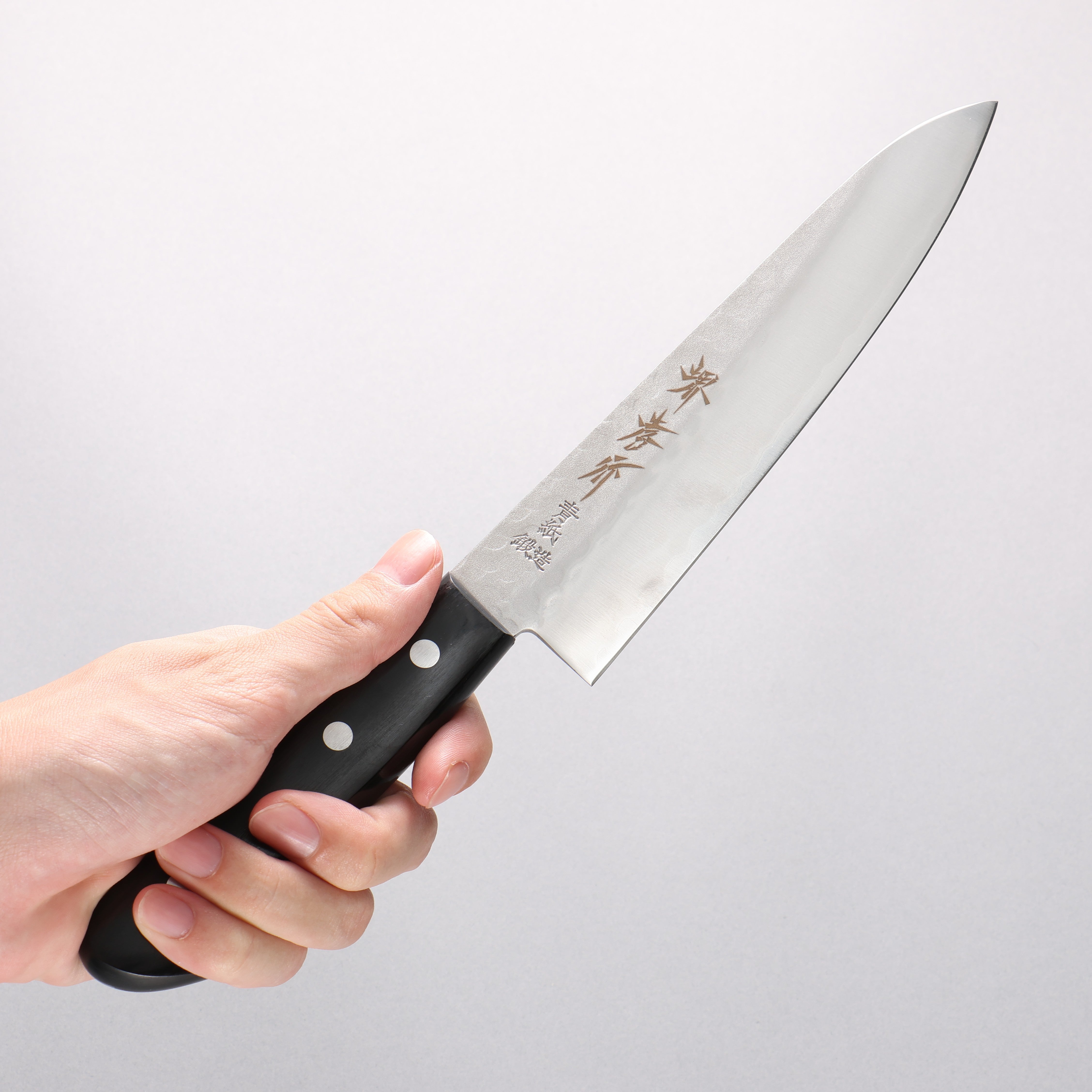 Sakai Takayuki Blue Steel Hammered 3 Layer Gyuto 180mm - Japanny - Best Japanese Knife