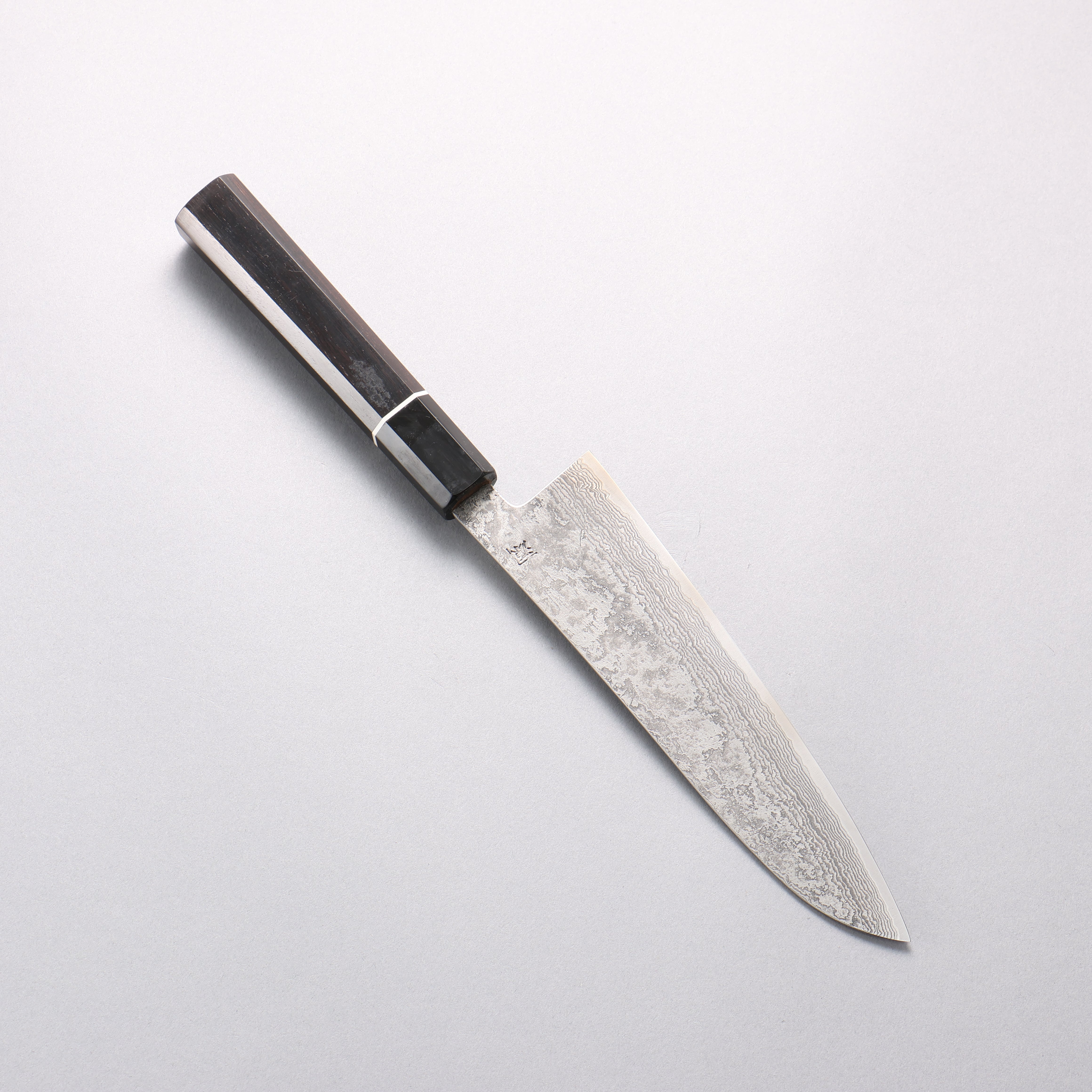 Shigeki Tanaka Habakiri SG2 Damascus Gyuto 180mm Ebony Wood Handle - Japanny - Best Japanese Knife