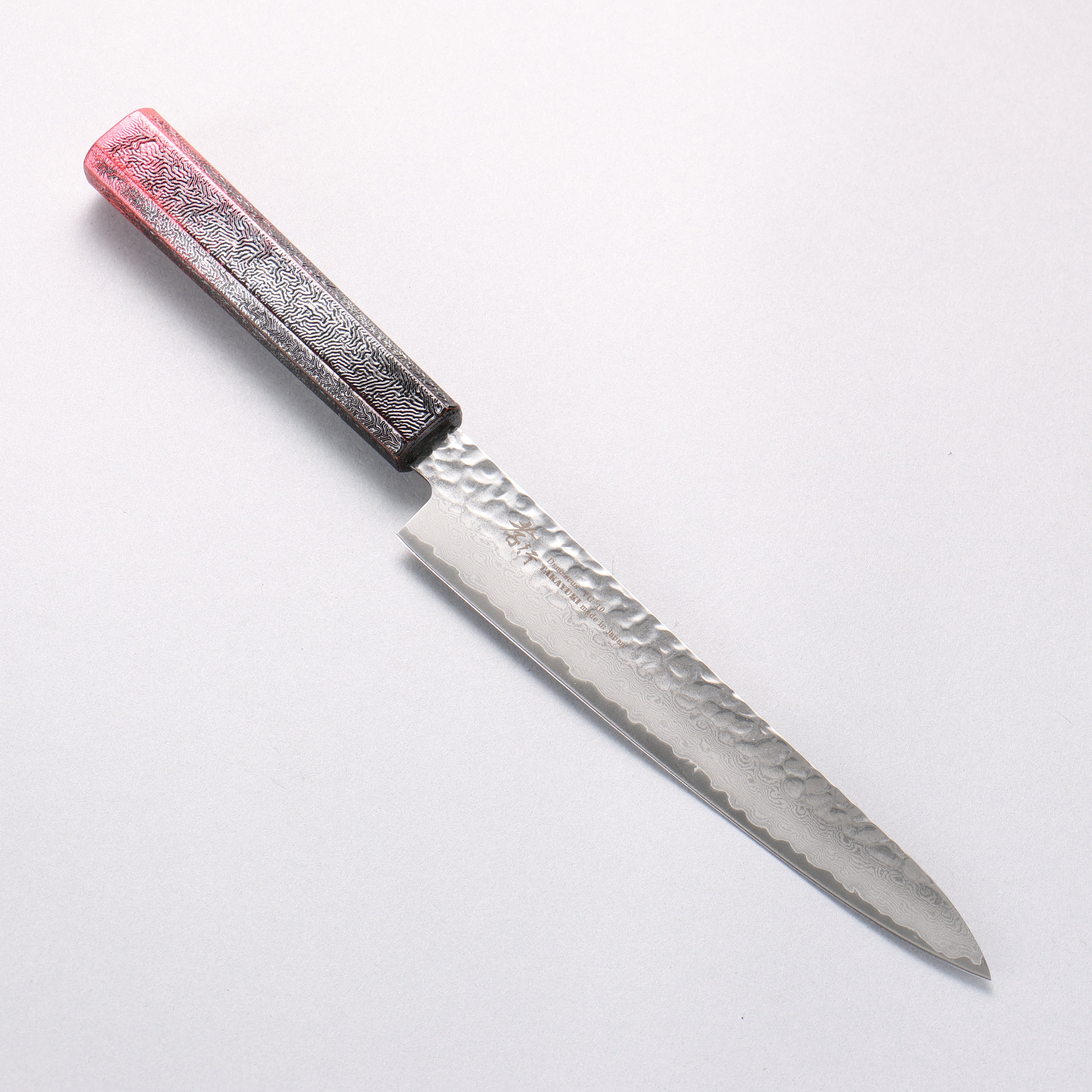 Sakai Takayuki Rinnou VG10 33 Layer Damascus Petty-Utility 180mm Red Lacquered Handle - Japanny - Best Japanese Knife
