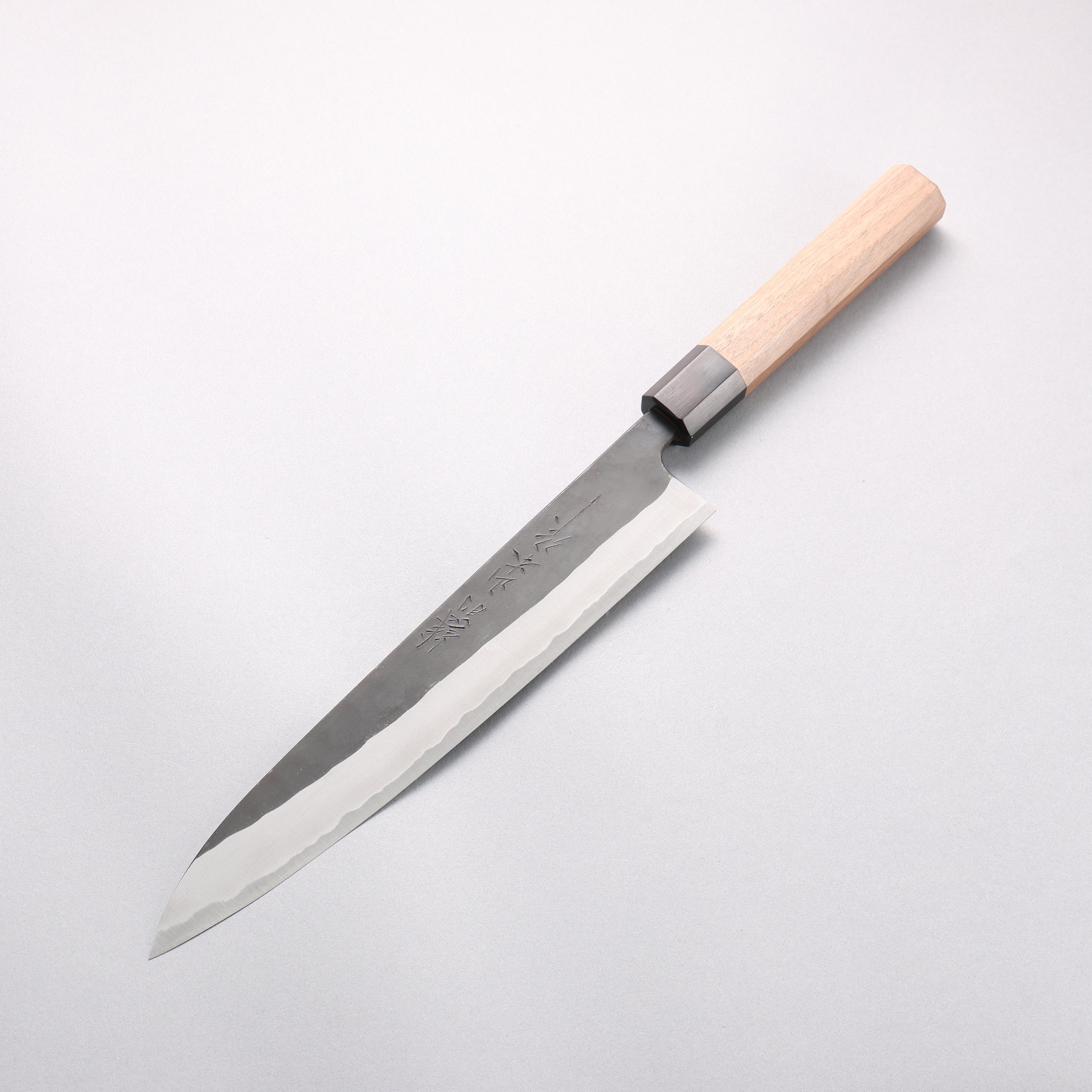 Nao Yamamoto White Steel No.2 Black Finished Sujihiki 240mm Walnut Handle - Japanny - Best Japanese Knife