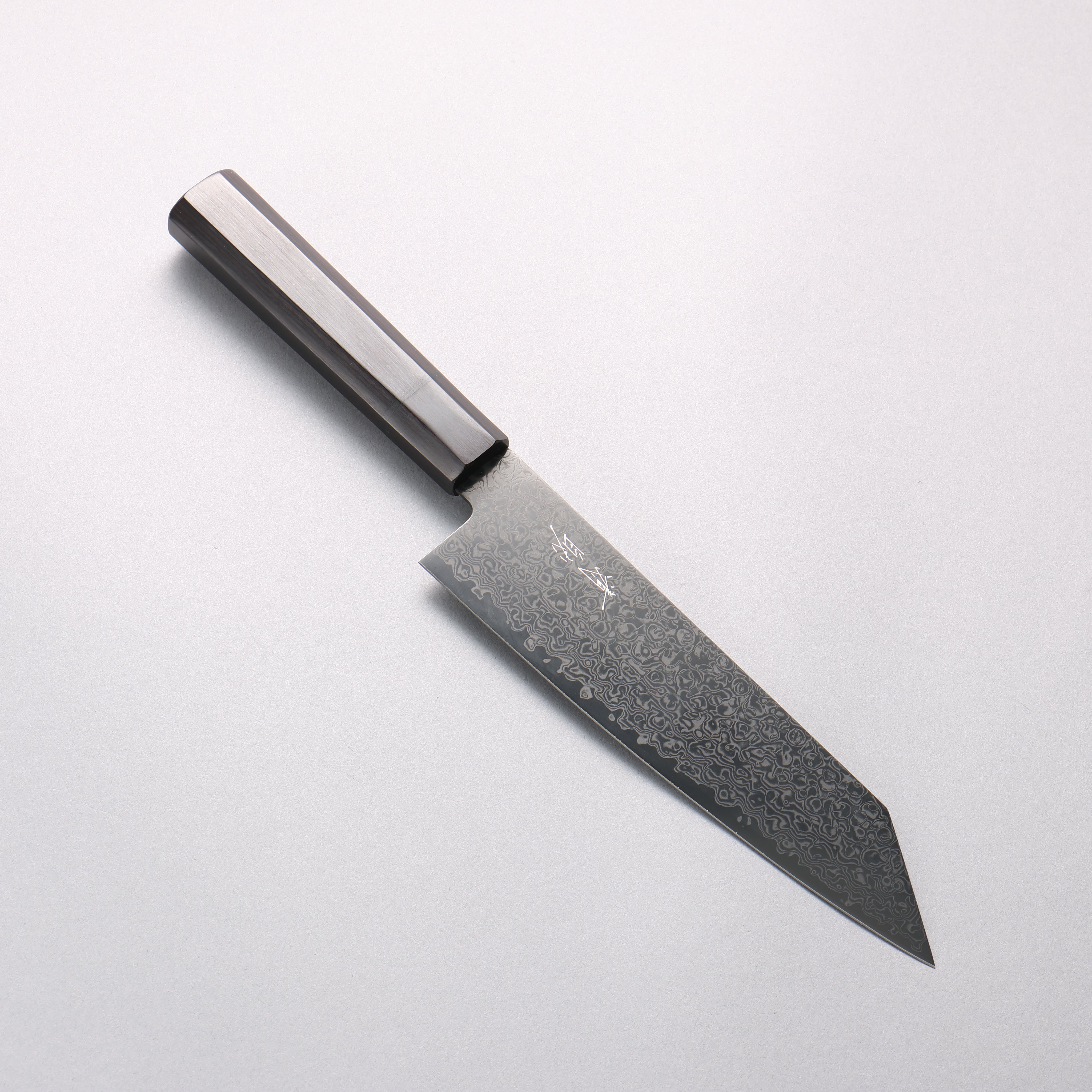 Seisuke Dark Horse SG2 Black Damascus Kiritsuke Santoku 180mm Black Pakka wood Handle - Japanny - Best Japanese Knife