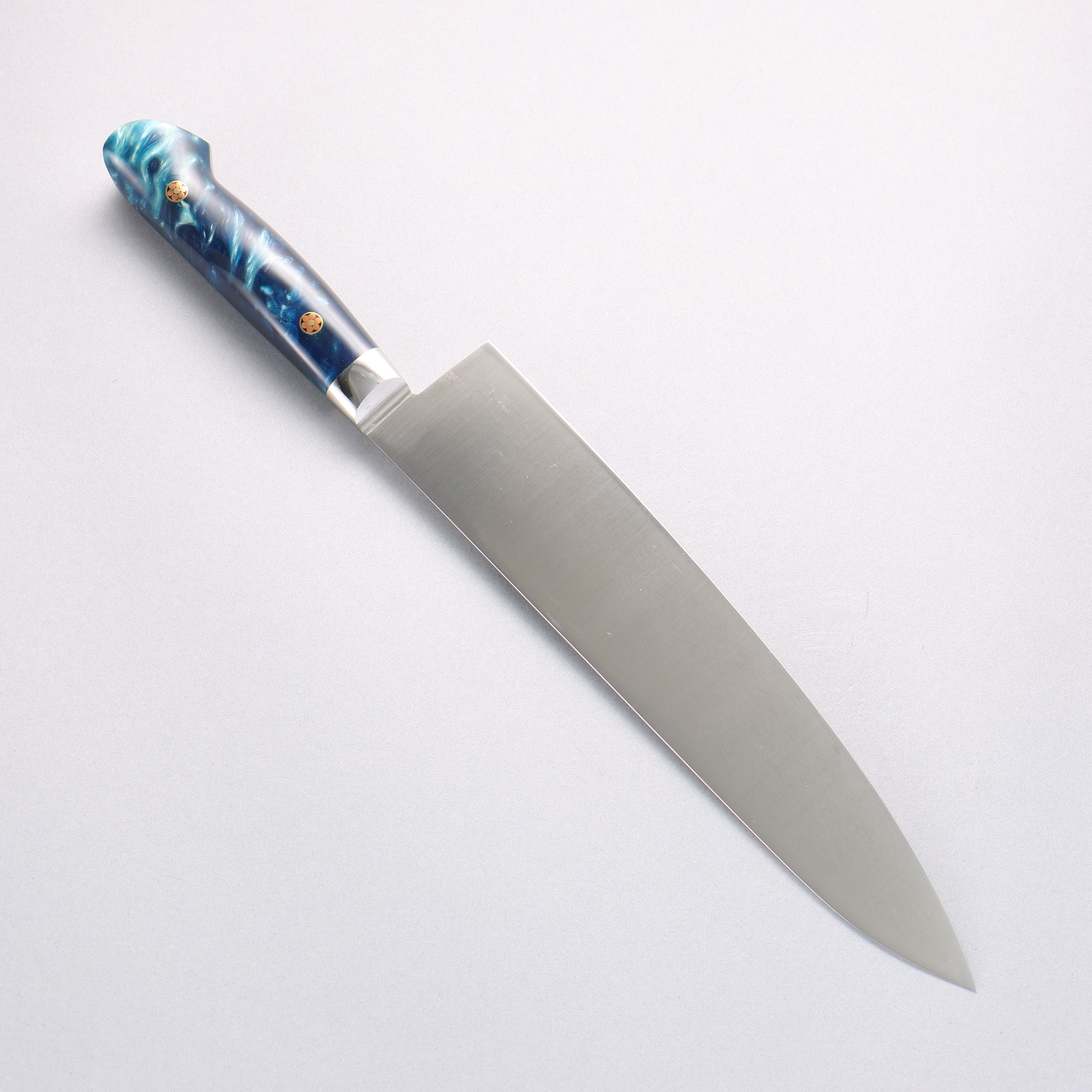Sakai Takayuki Grand Chef SP Uddeholm Swedish stain-resistant steel Gyuto Salmon 240mm SP Type III (Ocean) Handle - Japanny - Best Japanese Knife