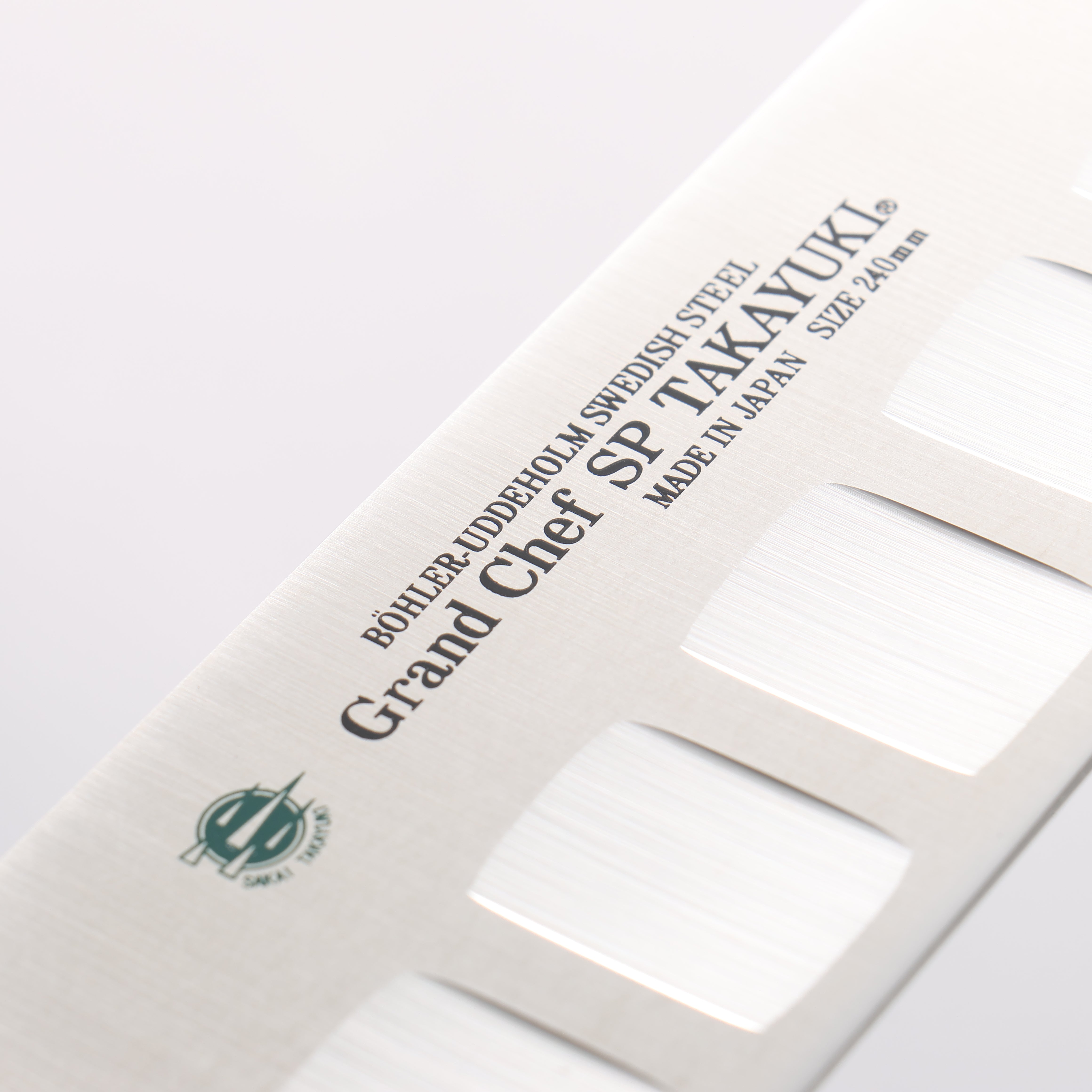 Sakai Takayuki Grand Chef SP Uddeholm Swedish stain-resistant steel Gyuto Salmon 240mm SP Type III (Ocean) Handle - Japanny - Best Japanese Knife