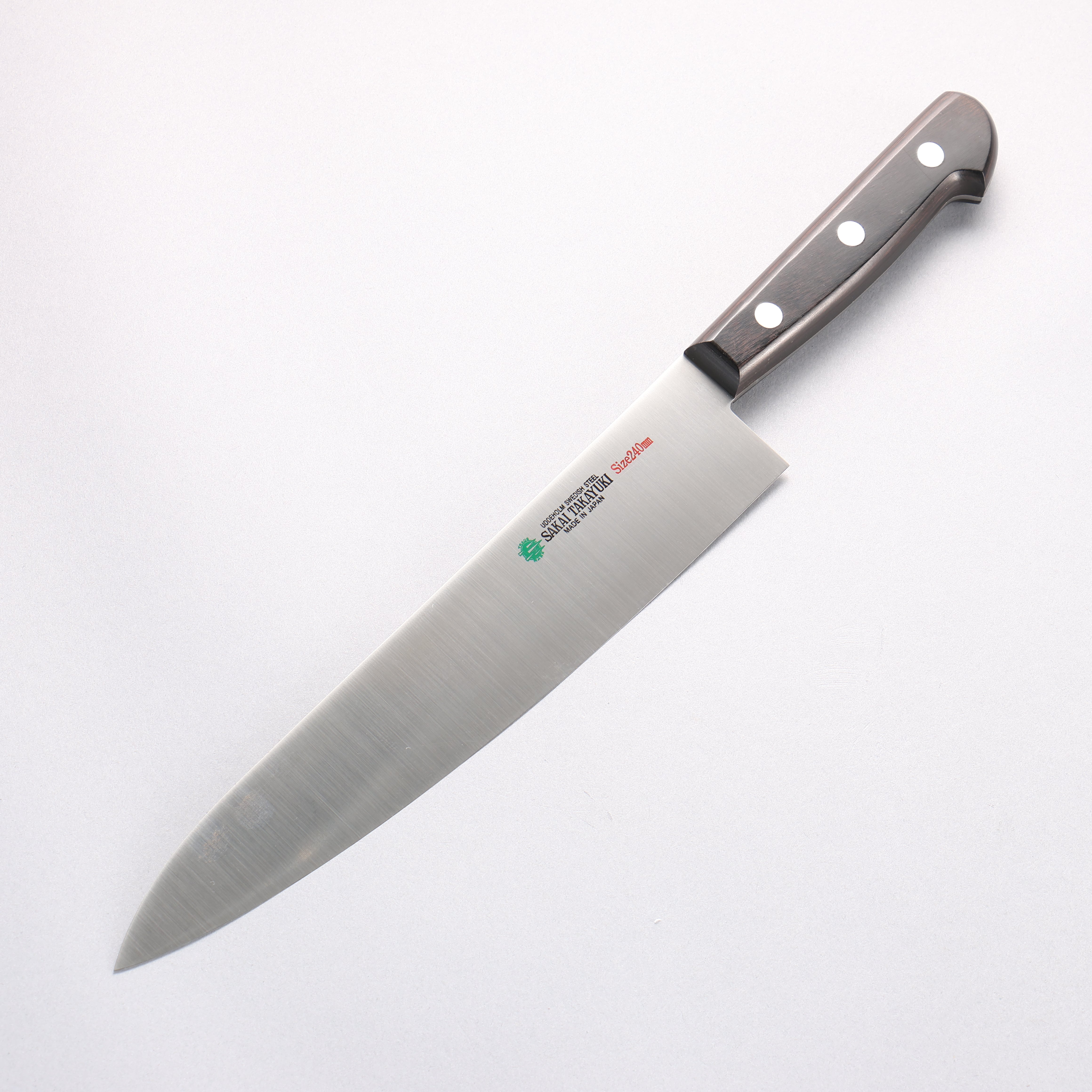 Sakai Takayuki Grand Chef Swedish Steel-stn Gyuto 240mm Black Pakka wood Handle - Japanny - Best Japanese Knife