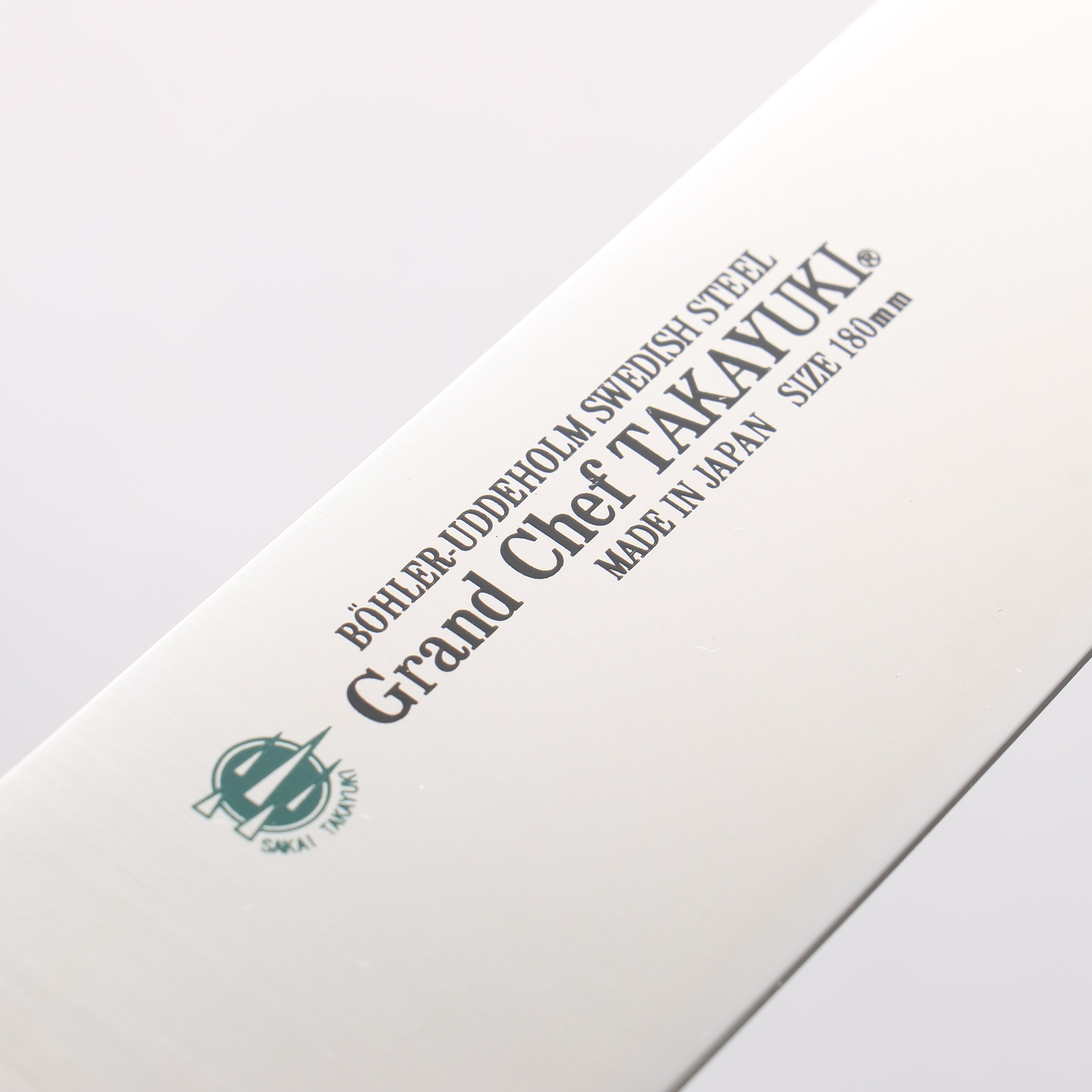 Sakai Takayuki Grand Chef Swedish Steel-stn Santoku 180mm - Japanny - Best Japanese Knife
