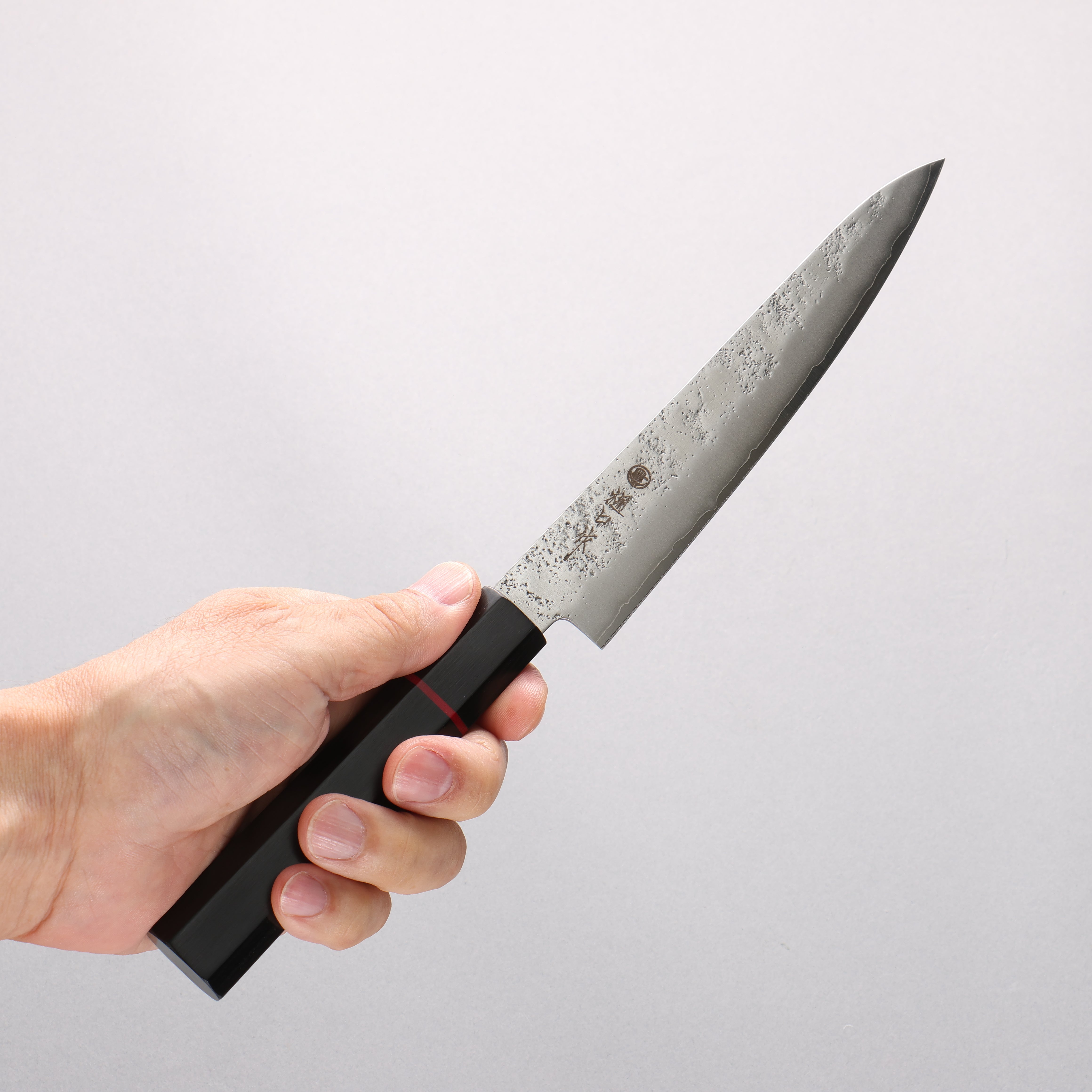 Higuchi Silver Steel No.3 Nashiji Petty-Utility 150mm Black Pakka wood Handle - Japanny - Best Japanese Knife