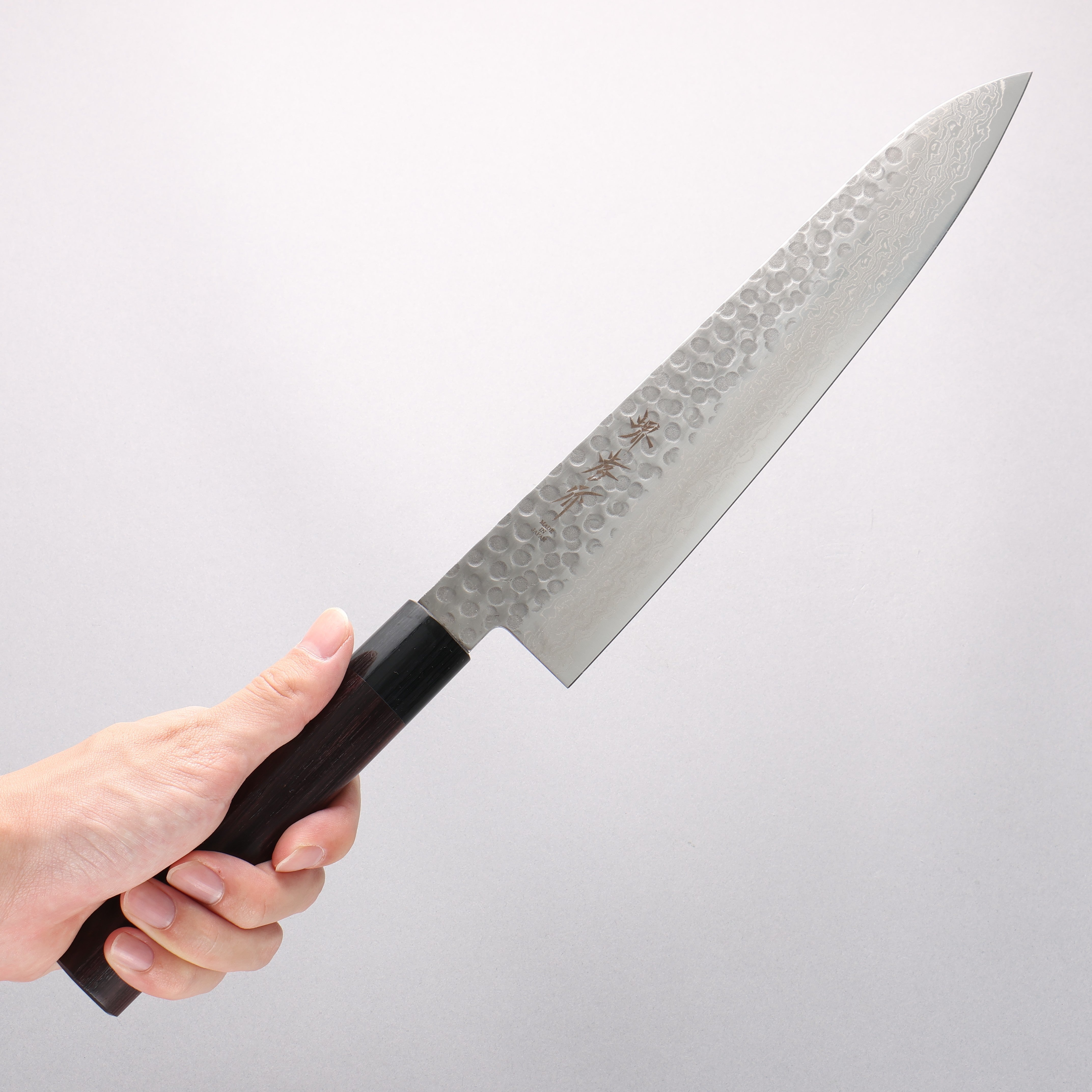 Sakai Takayuki AUS10 45 Layer Damascus Gyuto 240mm Shitan Handle - Japanny - Best Japanese Knife